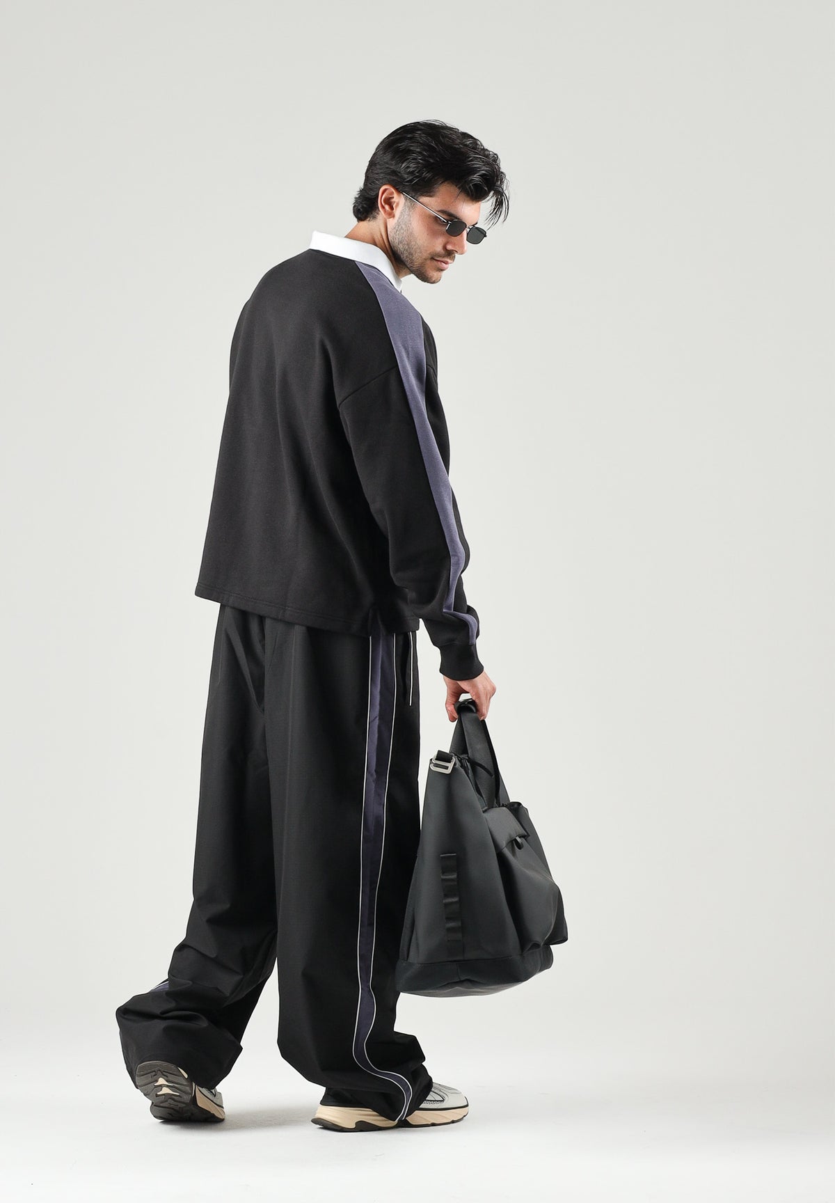 PUMA Polo CREWNECK nera per uomo con colletto a contrasto, patta con bottoni 636728 01 PUMA