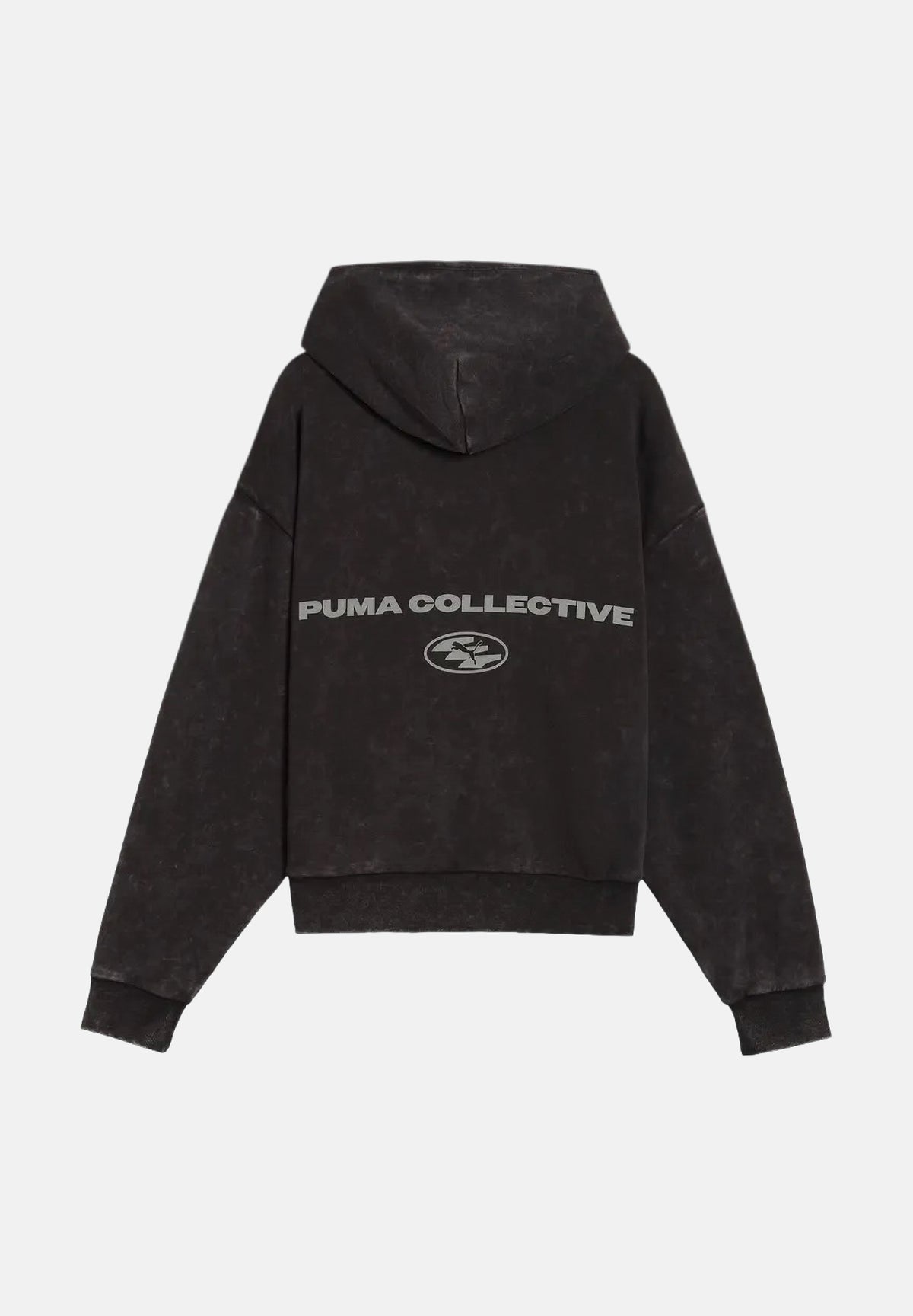 PUMA Felpa con cappuccio DARE TO WASHED nera per uomo e donna con trattamento di lavaggio vintage 638738 01 PUMA