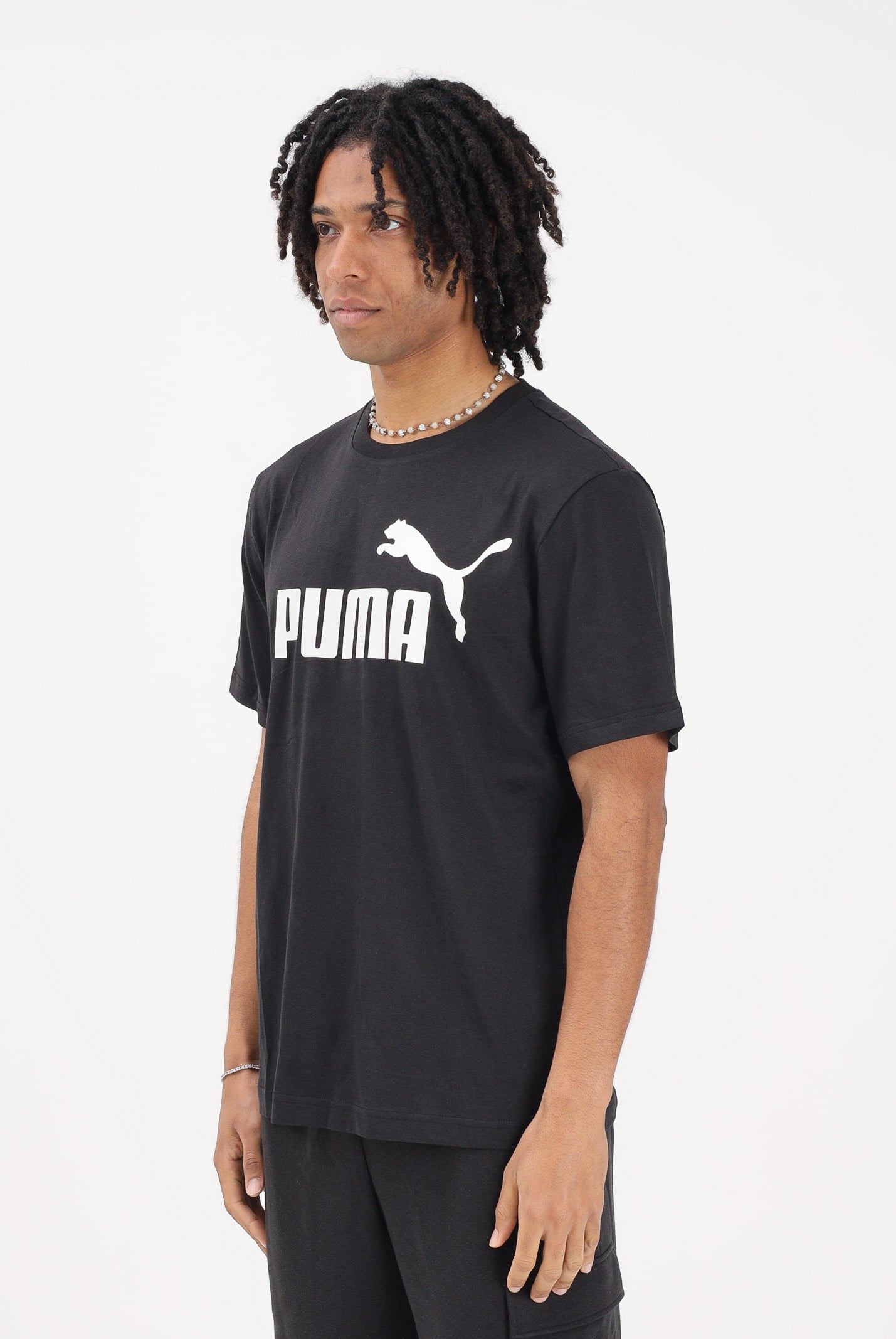 PUMA T-shirt a manica corta Essentials N. 1 nera da uomo 682532 01 PUMA