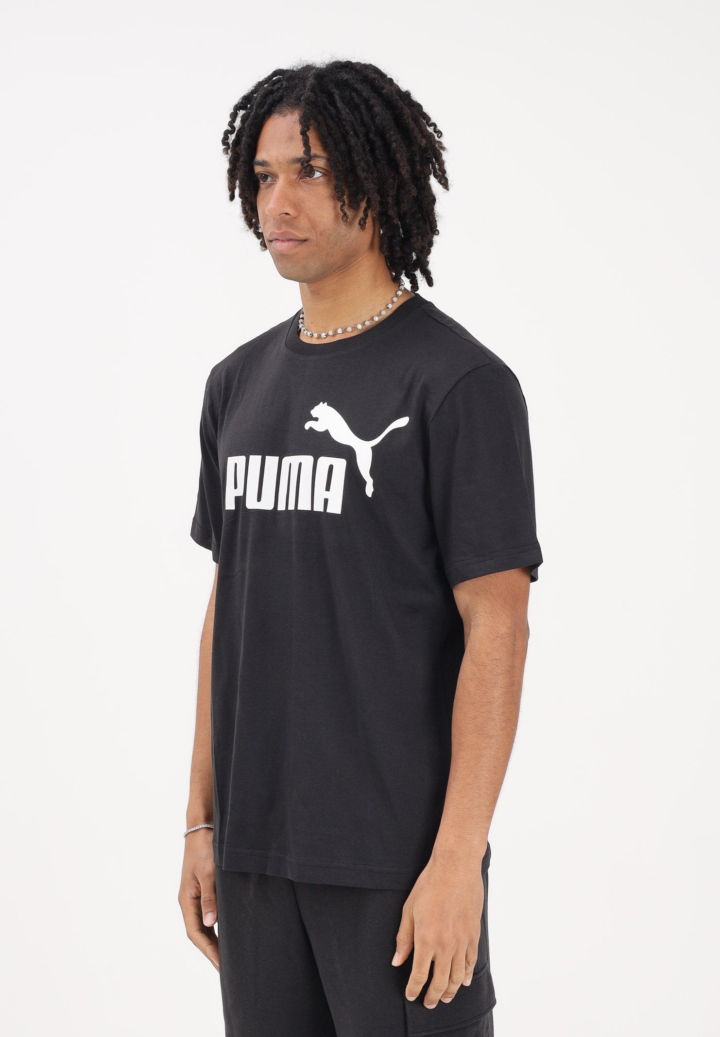 PUMA T-shirt a manica corta Essentials N. 1 nera da uomo 682532 01 PUMA