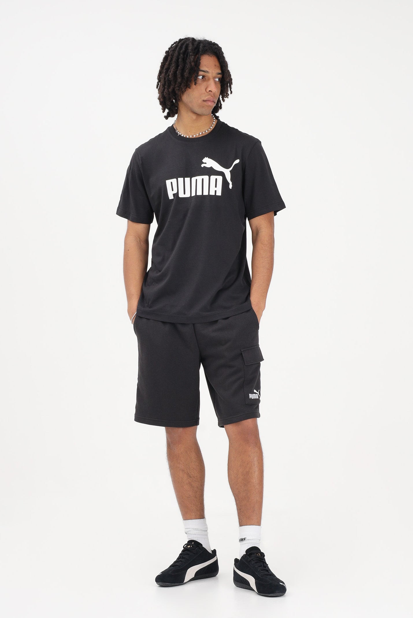 PUMA T-shirt a manica corta Essentials N. 1 nera da uomo 682532 01 PUMA