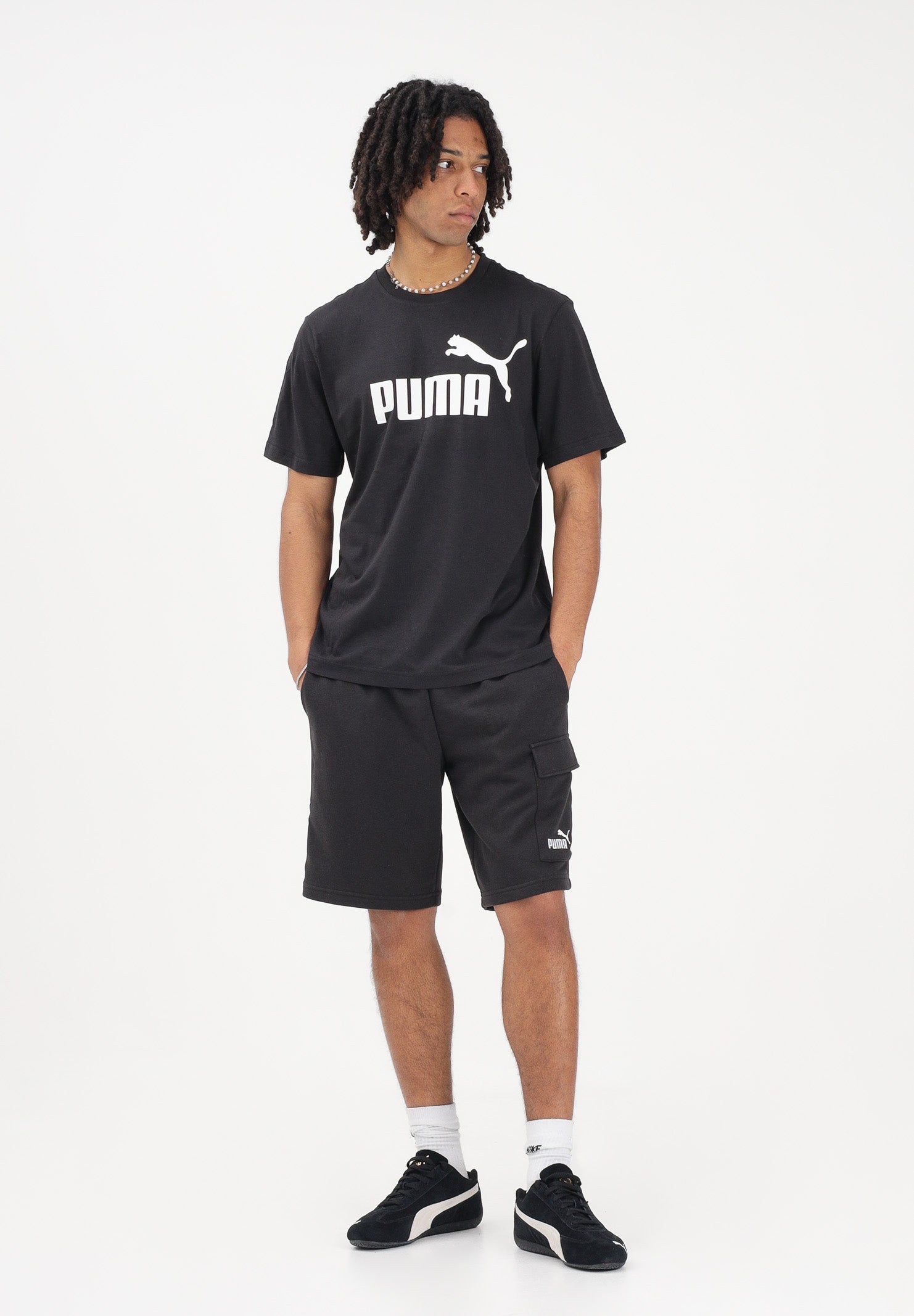 PUMA T-shirt a manica corta Essentials N. 1 nera da uomo 682532 01 PUMA