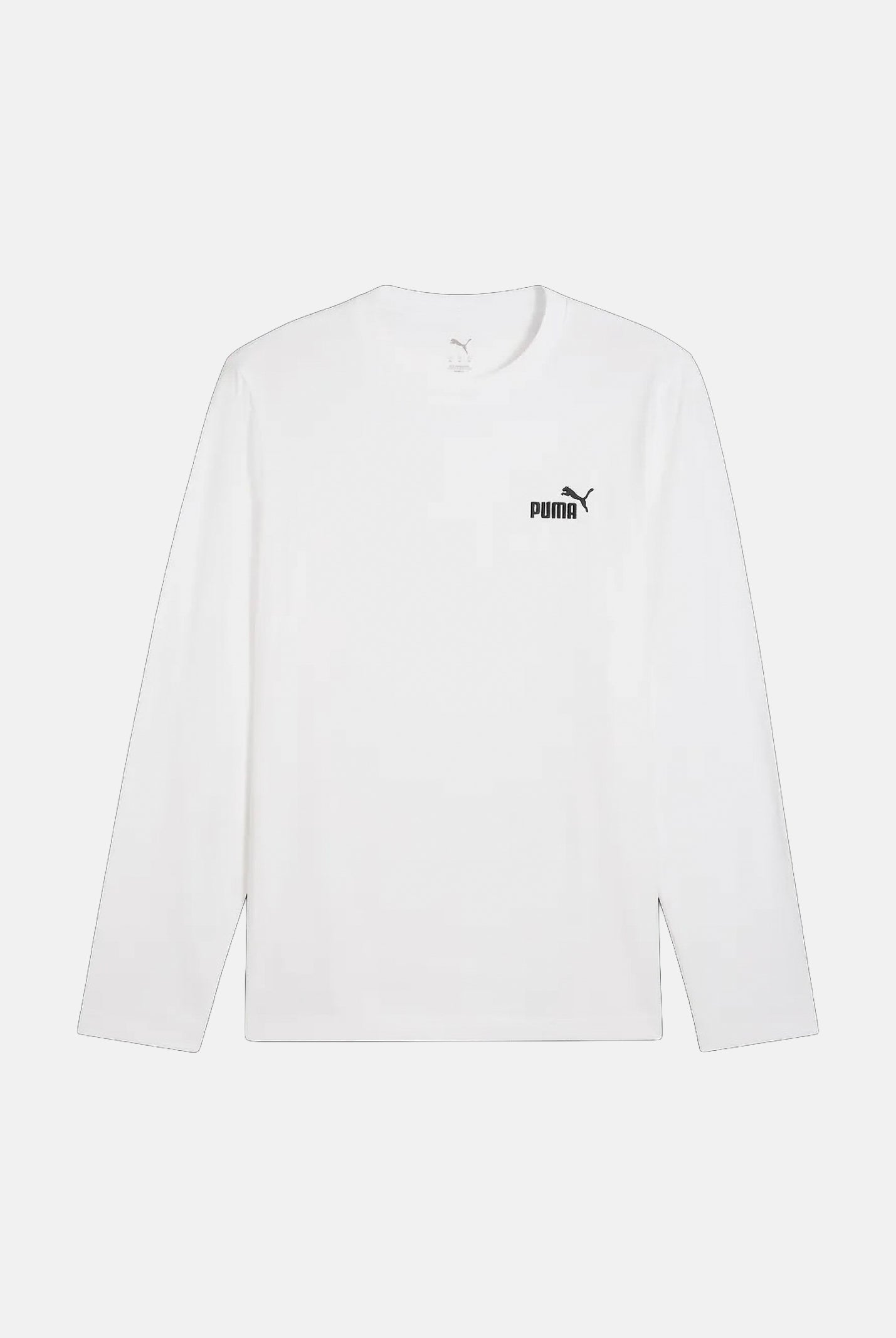 PUMA T-shirt a manica lunga Essentials con logo N. 1 bianca da uomo 682546 02 PUMA