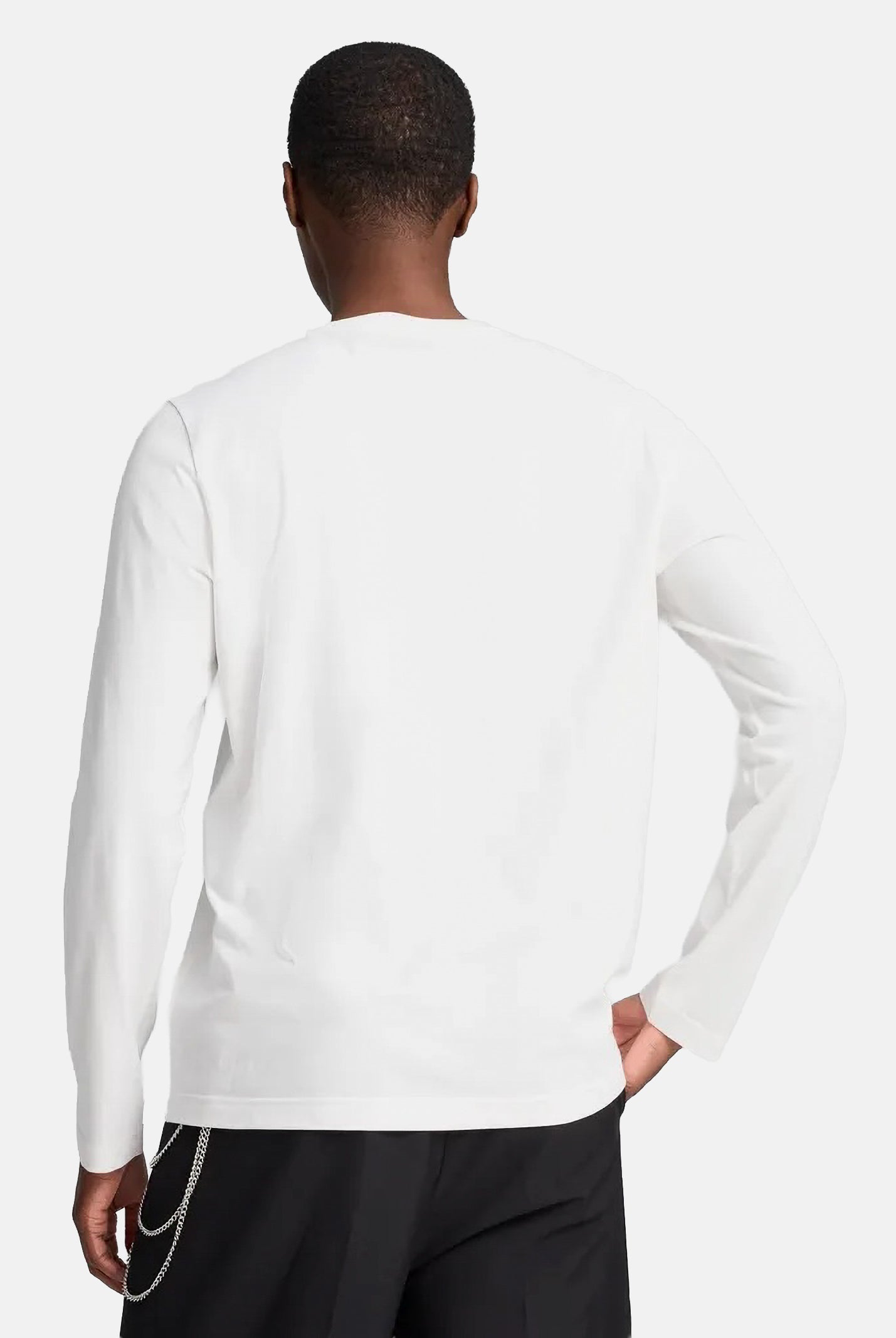 PUMA T-shirt a manica lunga Essentials con logo N. 1 bianca da uomo 682546 02 PUMA
