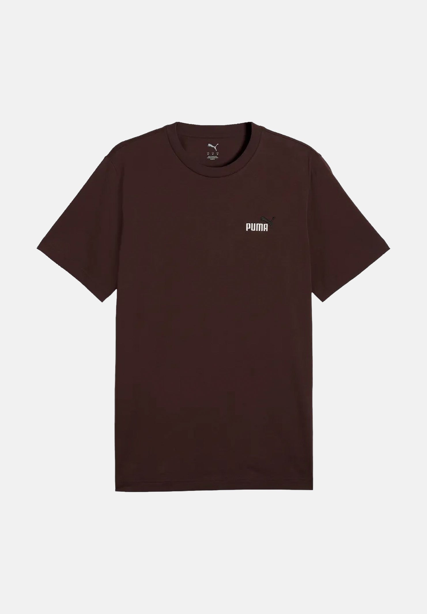 PUMA T-shirt manica corta ESS Small marrone da uomo con logo ricamato sul petto 684717 33 PUMA