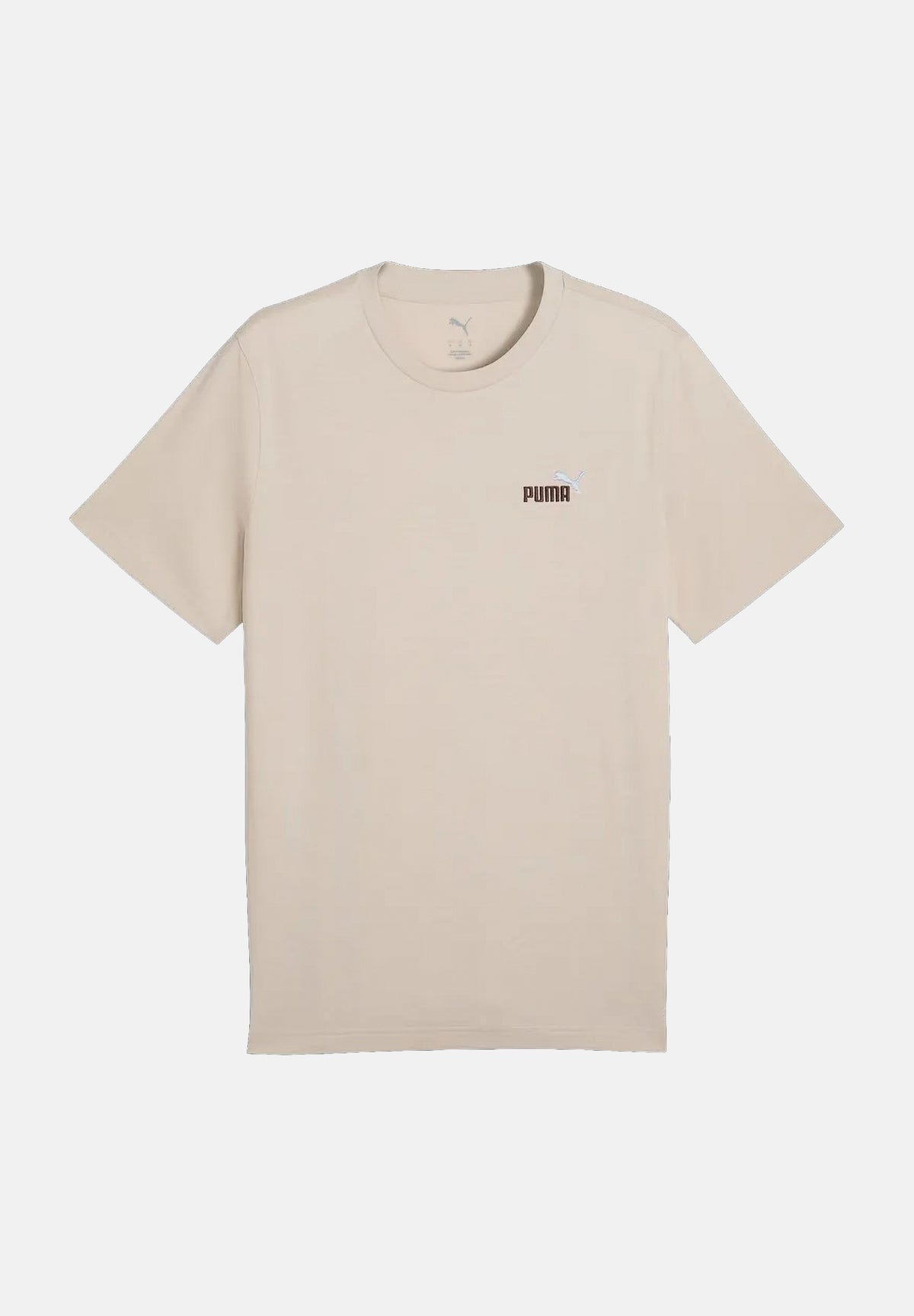 PUMA T-shirt manica corta ESS Small beige chiaro da uomo con logo ricamato sul petto 684717 92 PUMA