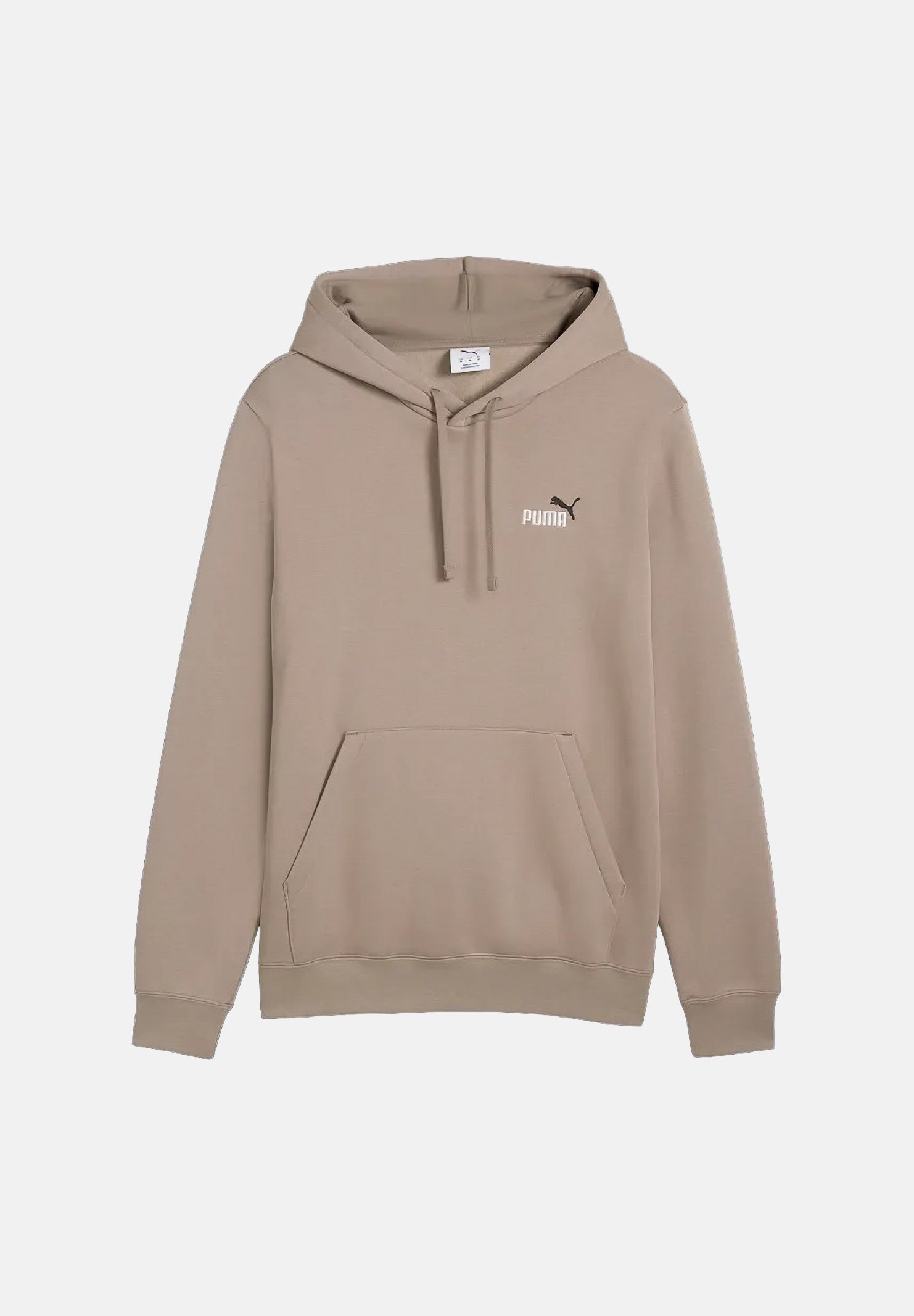PUMA Felpa con cappuccio ESS SMALL HOODIE beige/sabbia per uomo con tasca a marsupio. 684718 94 PUMA