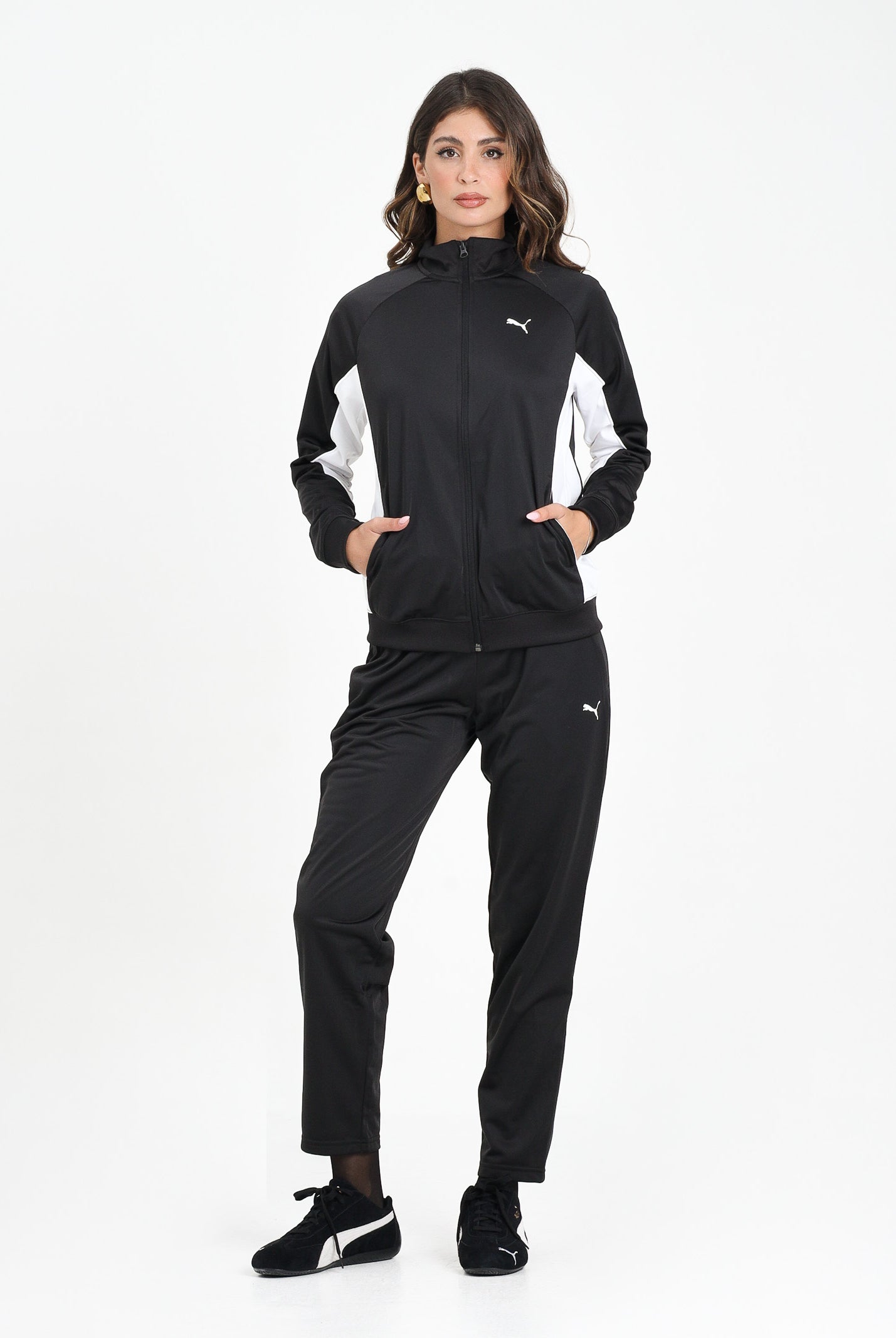 PUMA Tuta Poly nera da donna 688159 01 PUMA