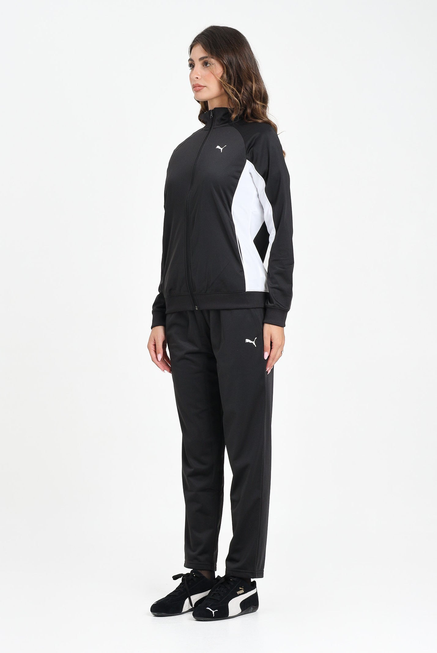 PUMA Tuta Poly nera da donna 688159 01 PUMA