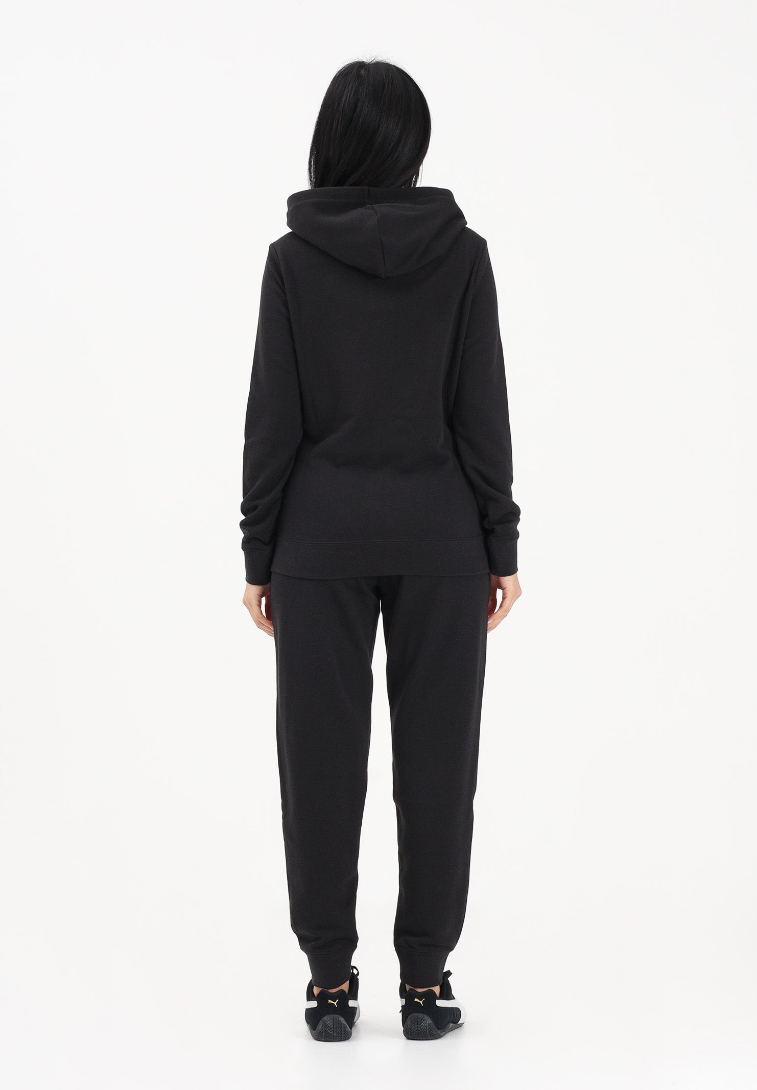 PUMA Tuta nera da donna con logo 691902 01 PUMA