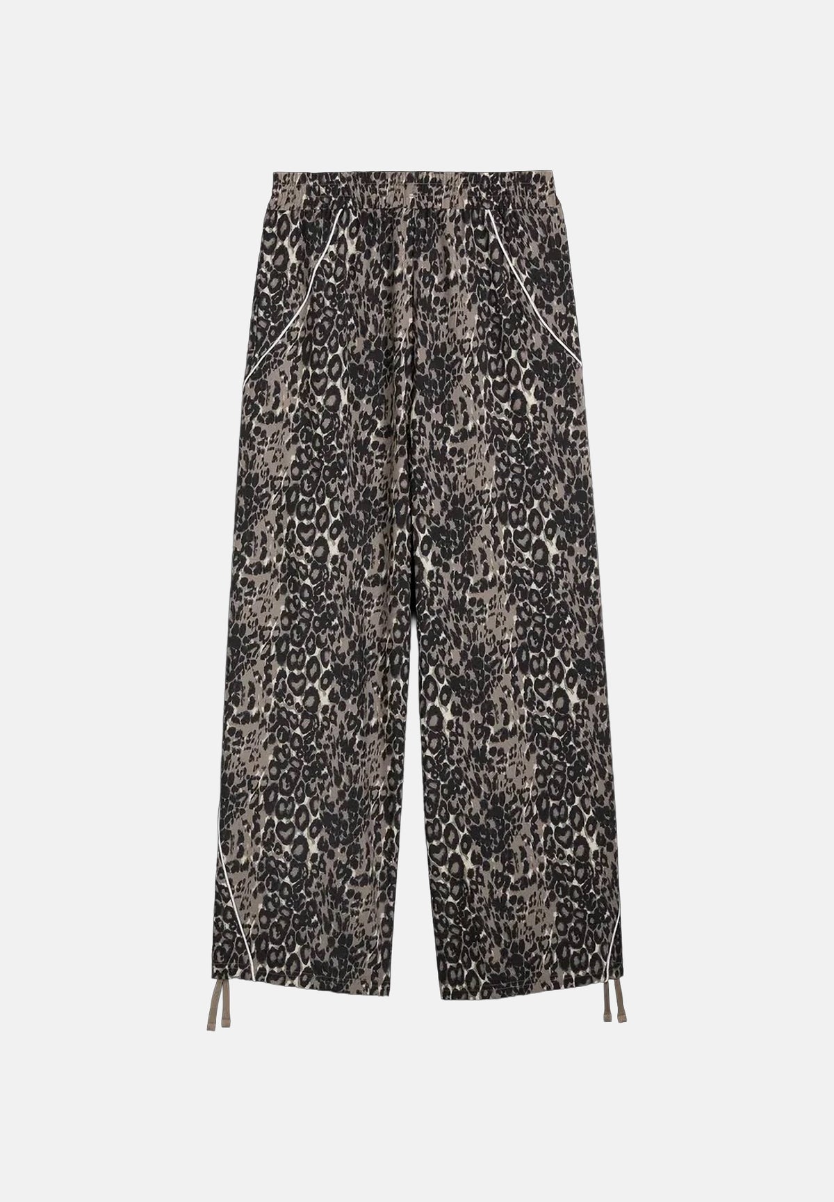 PUMA Pantaloni RUN WOVEN PANTS beige per donna con trama grafica, vita elastica e fondo stringabile. 694005 81 PUMA