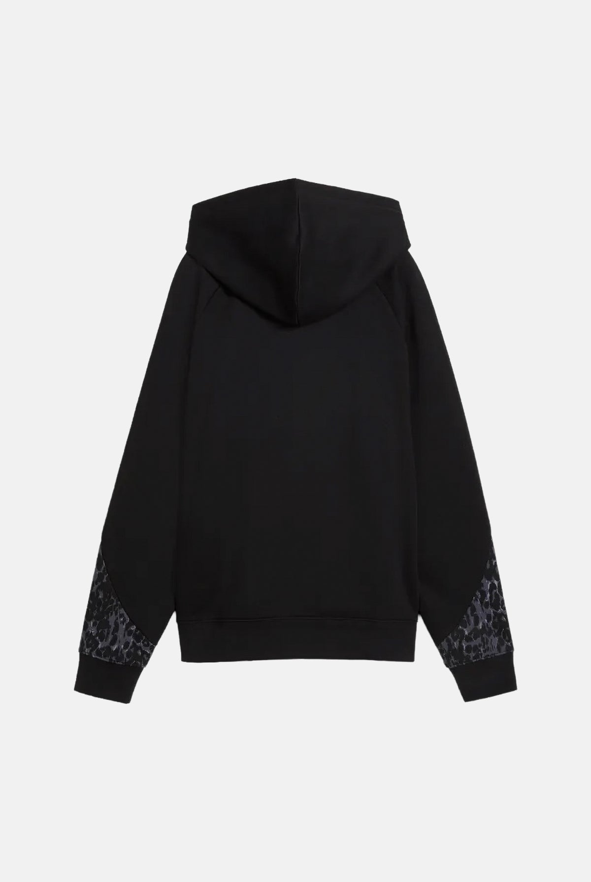 PUMA Felpa con cappuccio RUN HOODIE nera da donna con inserti manica stampati 694007 01 PUMA