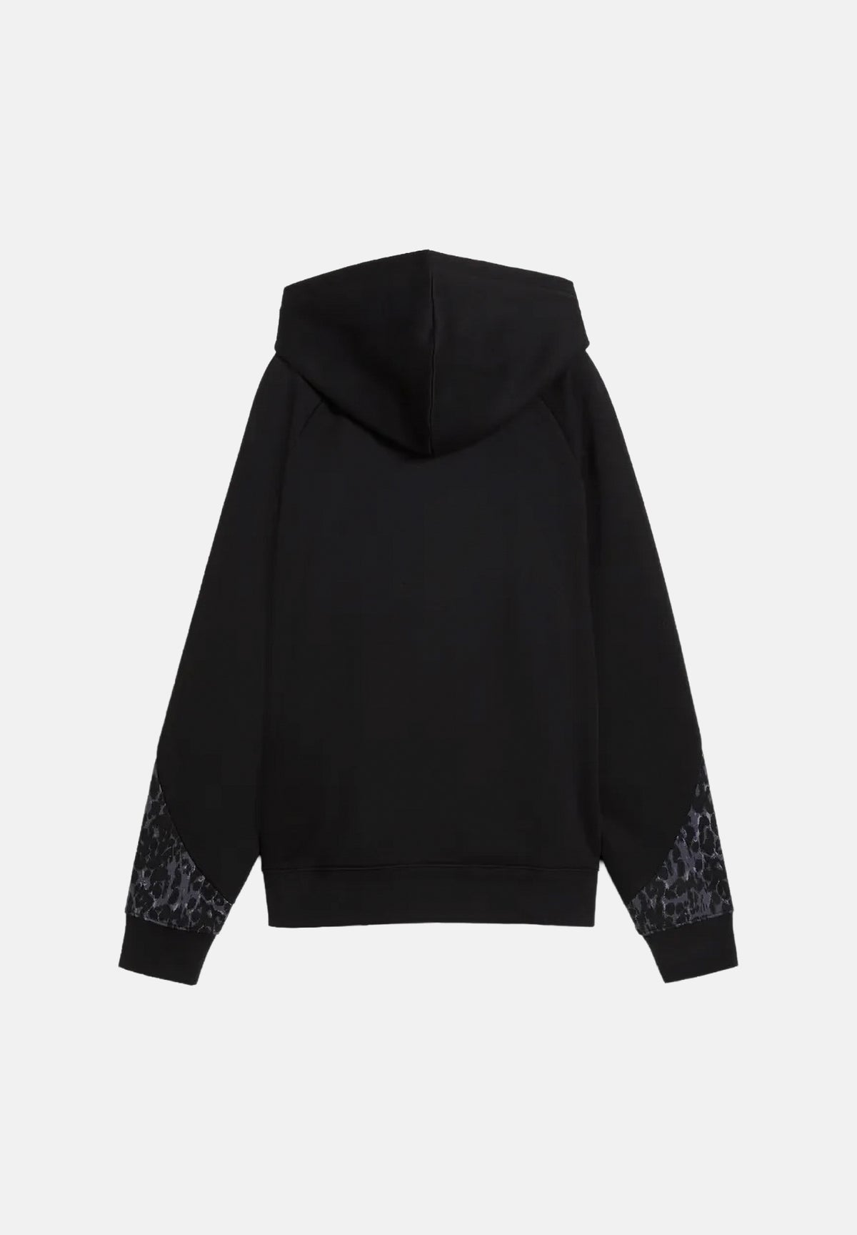 PUMA Felpa con cappuccio RUN HOODIE nera da donna con inserti manica stampati 694007 01 PUMA