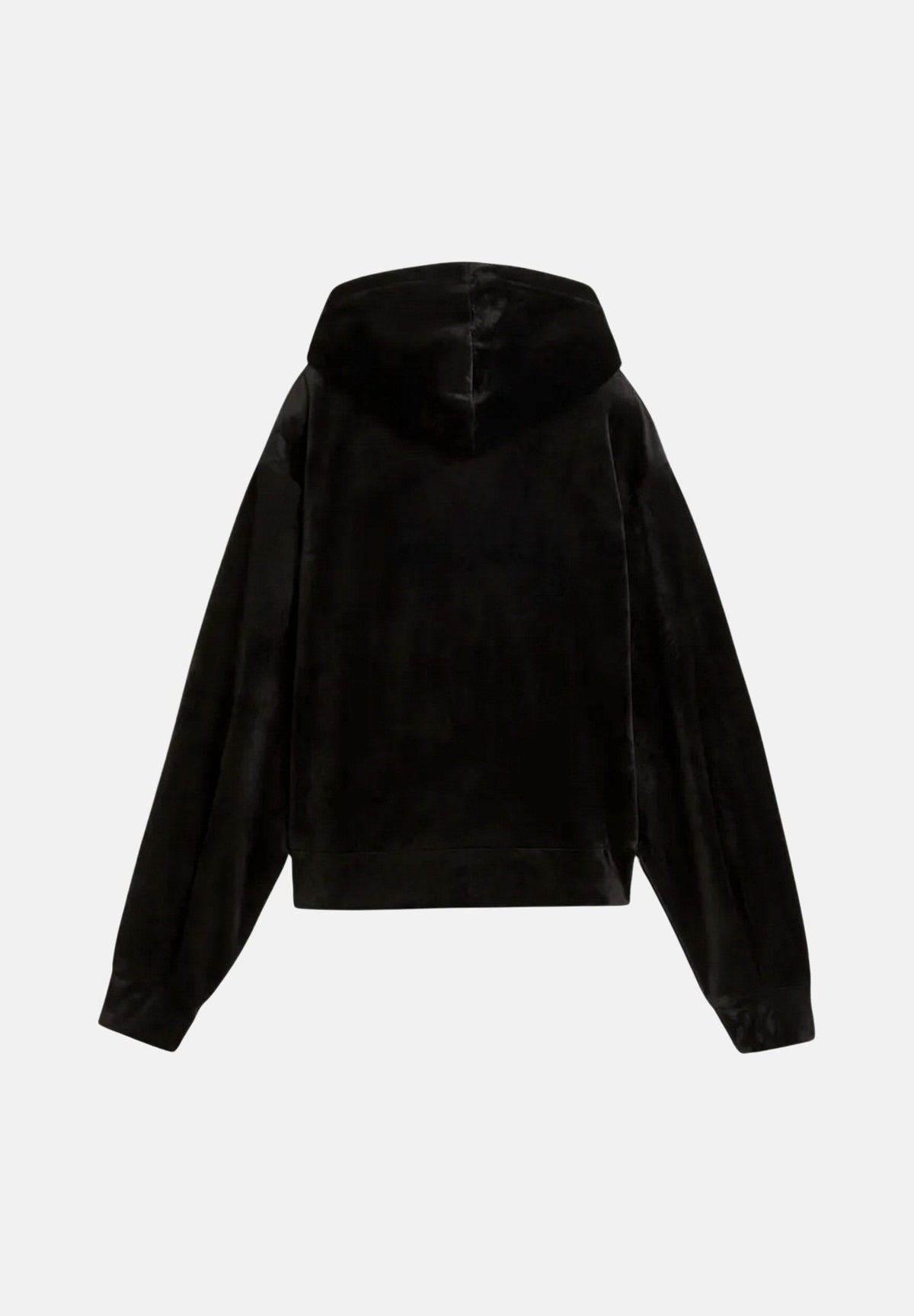 PUMA Felpa con cappuccio velour nero per donna con tasca a marsupio e cordoncino con finiture metalliche 694020 01 PUMA
