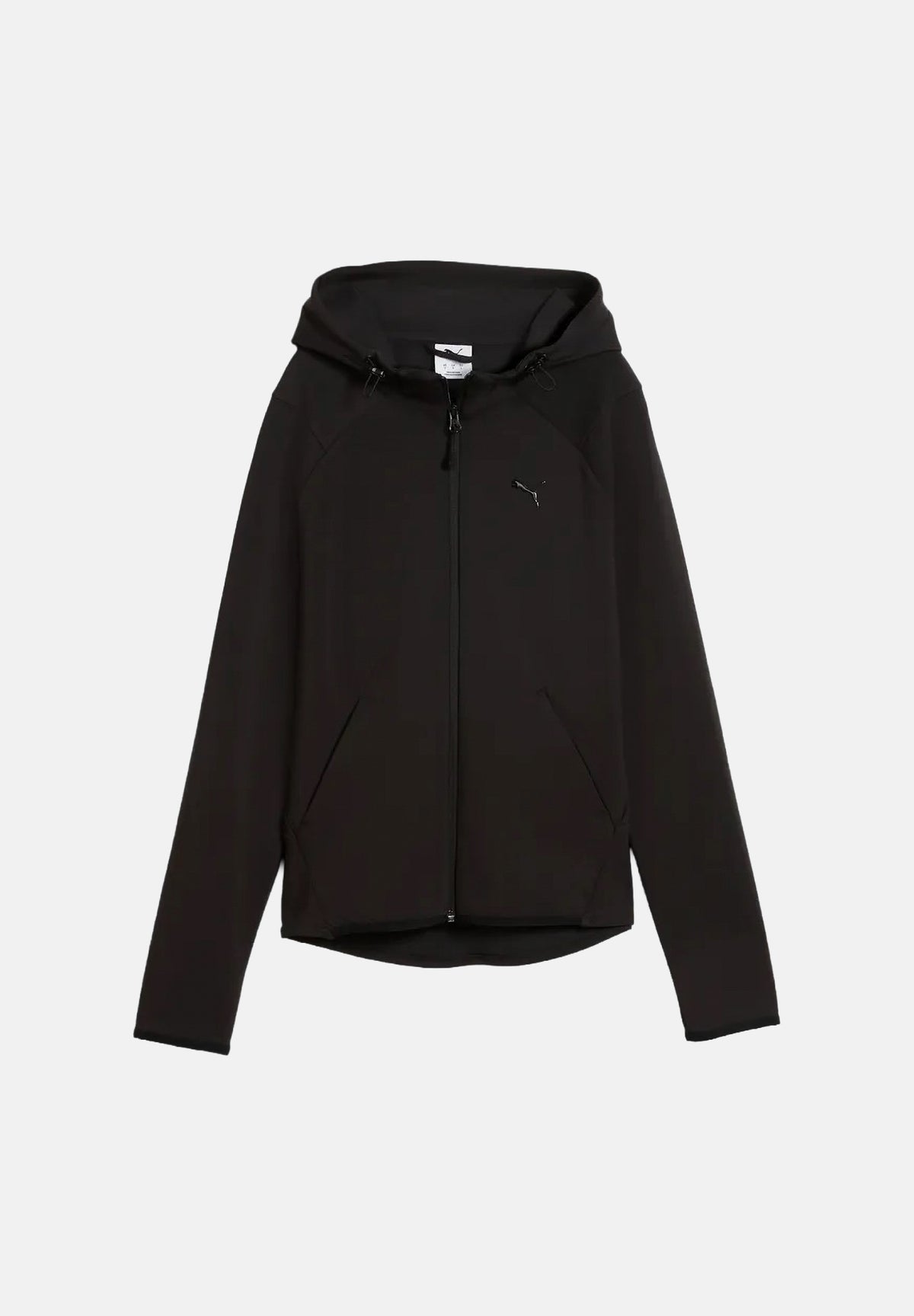 PUMA Felpa con zip EVOSTIPE FULL-ZIP HOODIE nero da donna con cappuccio integrato e tasche oblique. 694039 01 PUMA