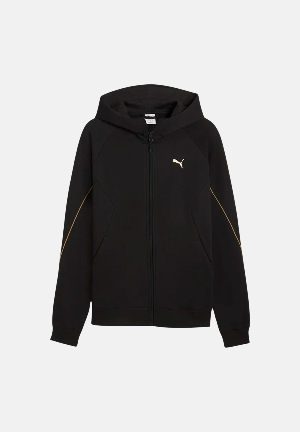 PUMA Felpa con zip nero per uomo con cappuccio e tasche laterali 694325 01 PUMA