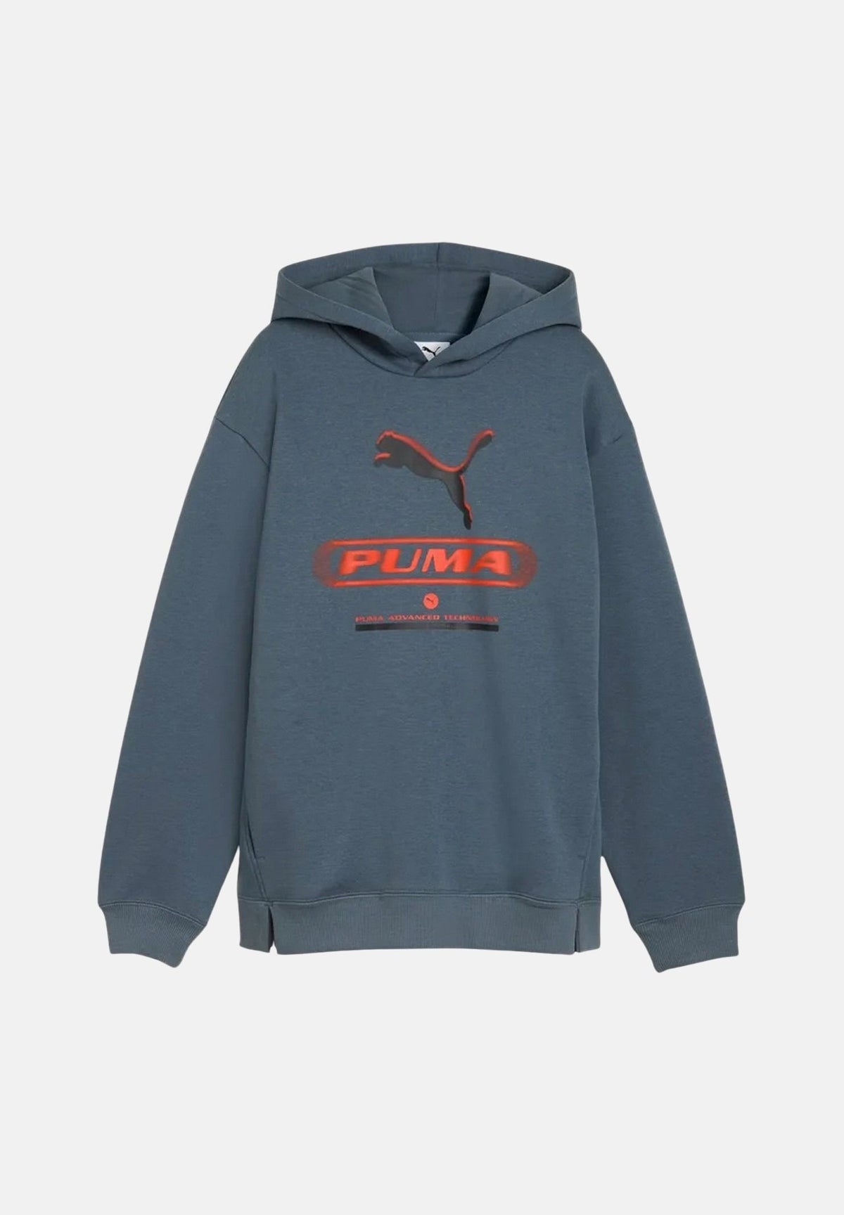 PUMA Felpa con cappuccio blu per bambino e bambina con cappuccio e tasca a marsupio. 694671 37 PUMA