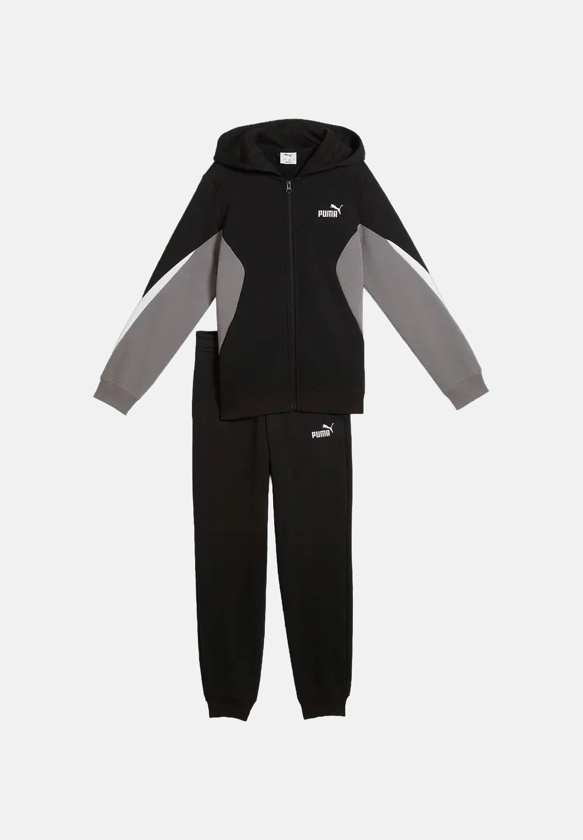 PUMA Tuta POWER COLORBLOCK nera per bambino e bambina con mini logo cat 695219 01 PUMA