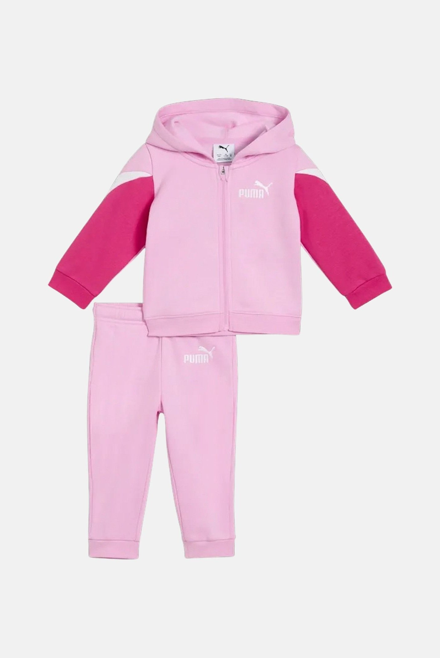 PUMA Tuta rosa per neonata con felpa con cappuccio e chiusura a zip 695786 47 PUMA