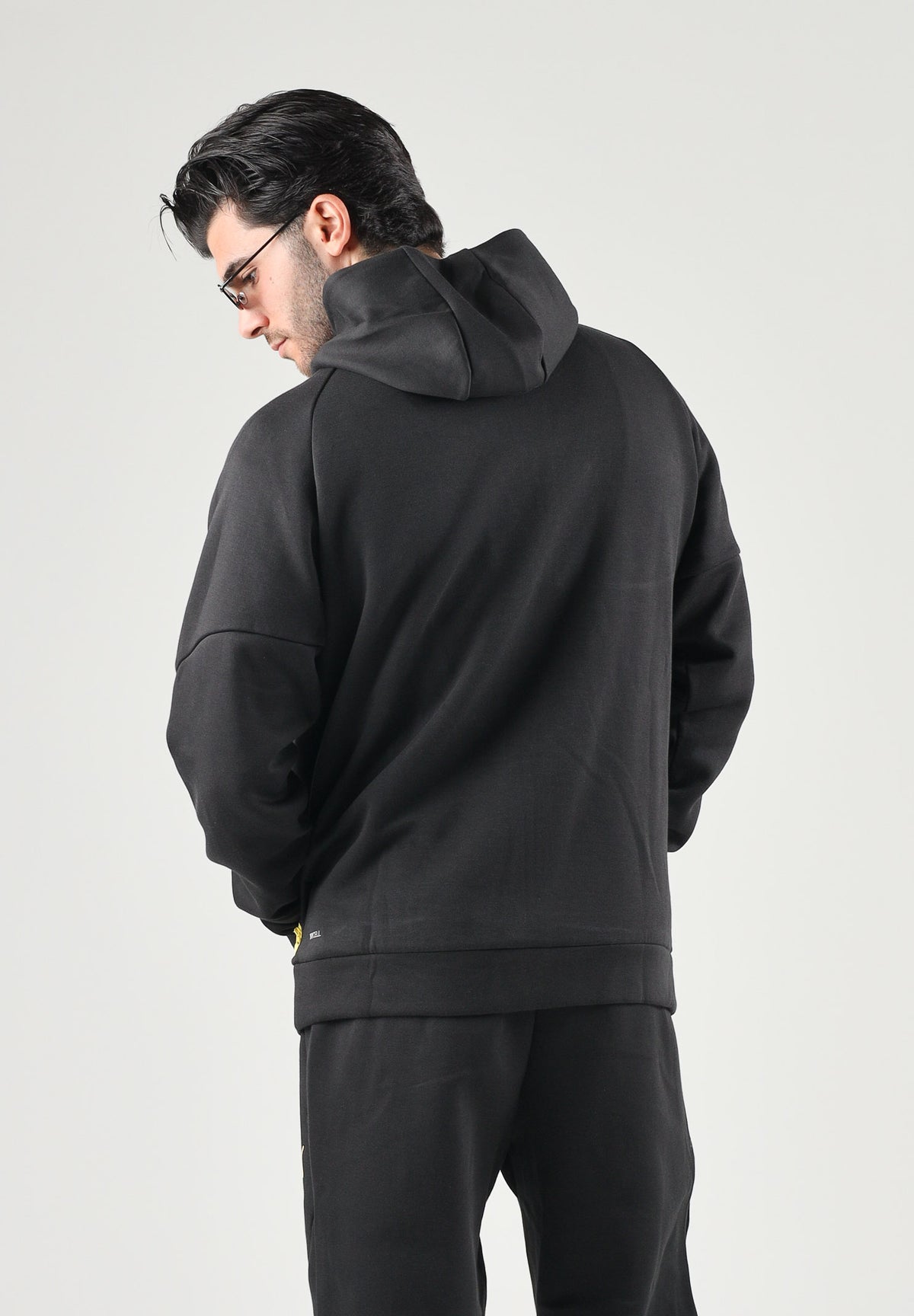 PUMA Felpa con zip MANCHESTER CITY TRAVEL HOODIE nero da uomo con cerniera oro a contrasto 786264 27 PUMA