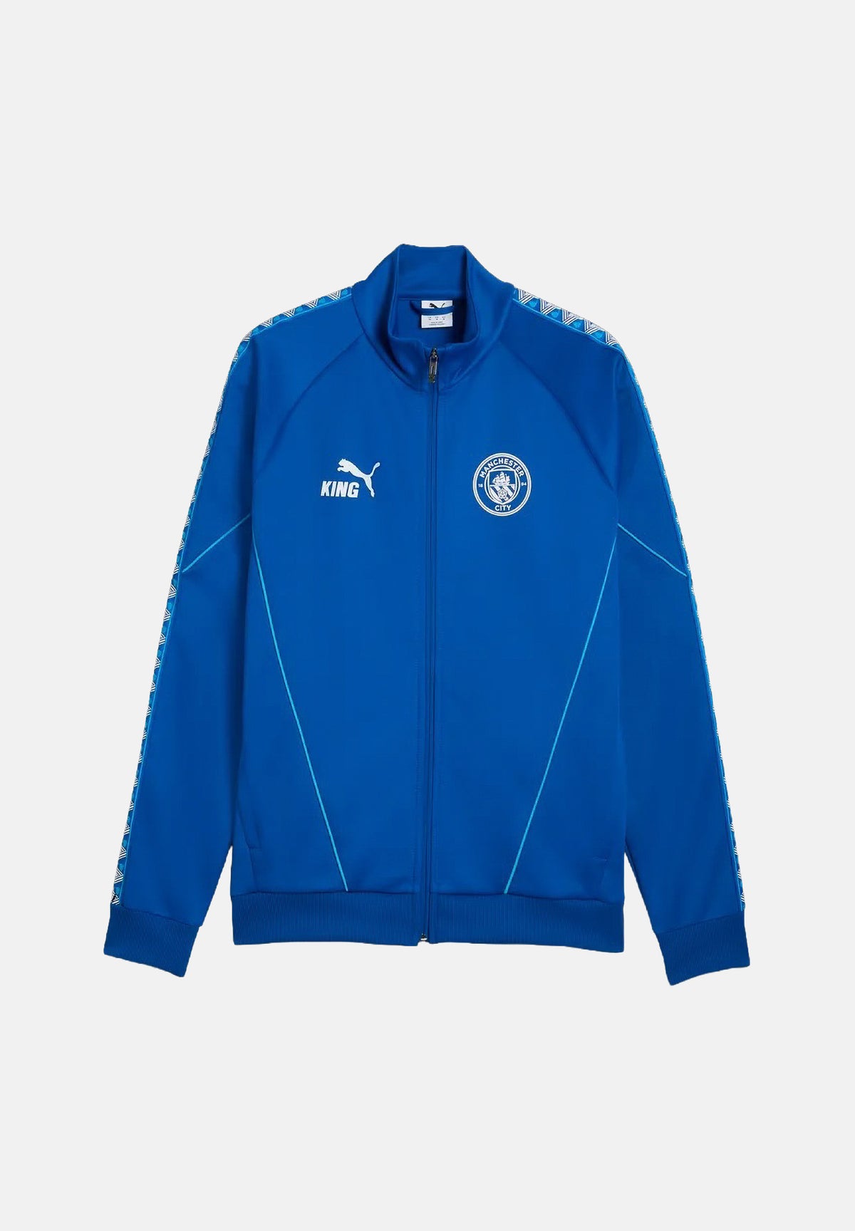 PUMA Felpa con zip MANCHESTER CITY TRACK JACKET blu da uomo stemma ufficiale del club. 786296 31 PUMA