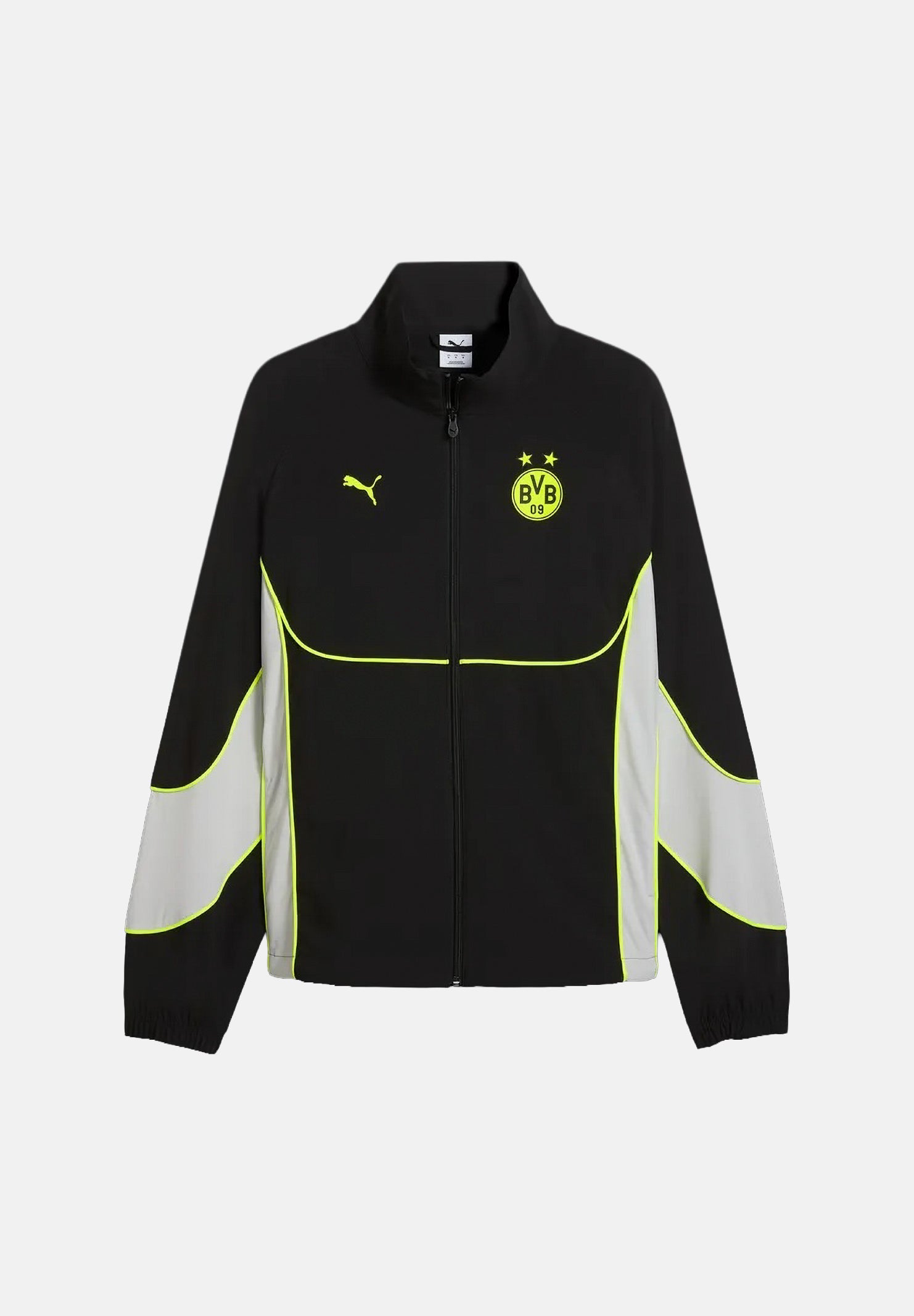 PUMA Felpa con zip BORUSSIA DORTMUND PUMATECH-X nera per uomo con con inserti grigi a contrasto 786362 11 PUMA