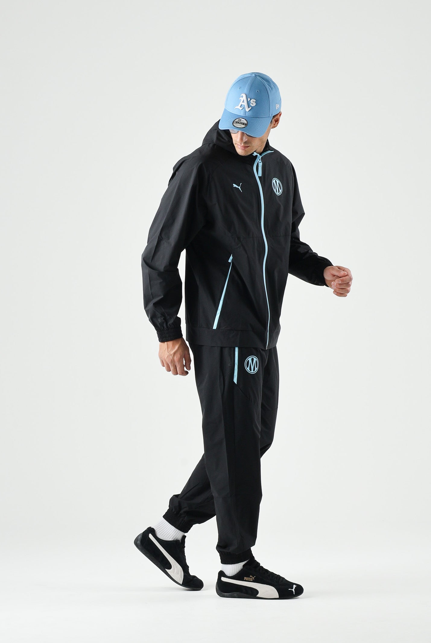 PUMA Giubbotto sportivo OM PUMATECH WOVEN JACKET, nero da uomo 786449 20 PUMA