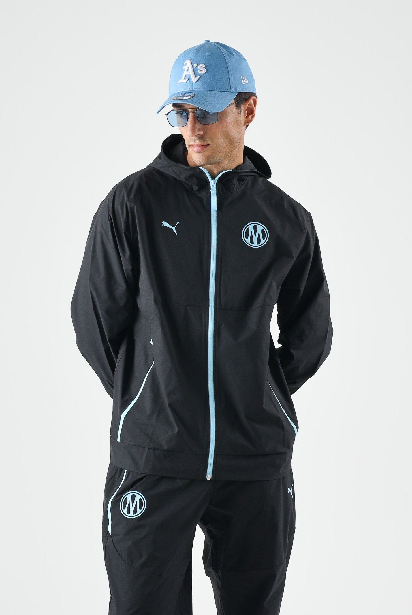 PUMA Giubbotto sportivo OM PUMATECH WOVEN JACKET, nero da uomo 786449 20 PUMA
