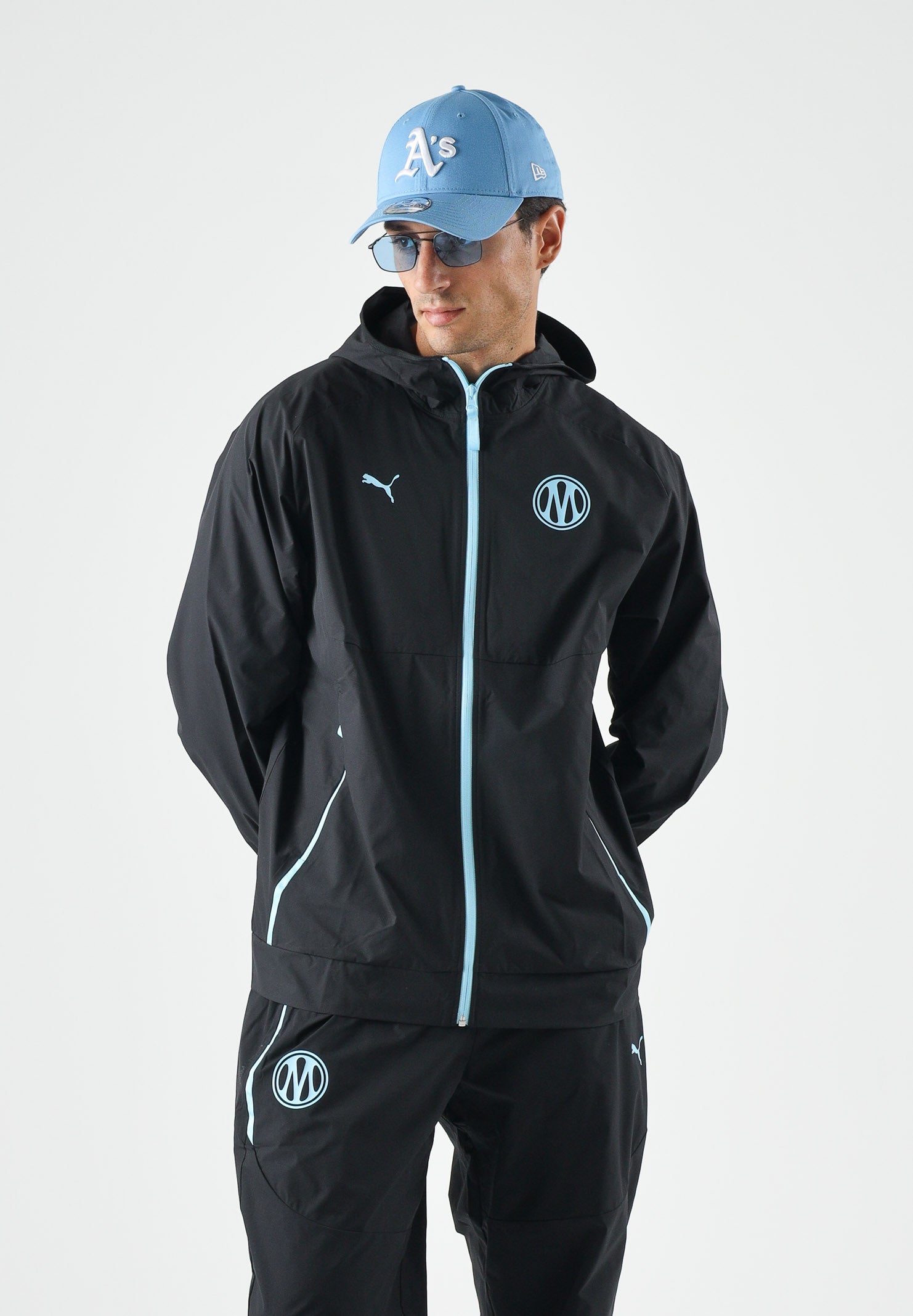PUMA Giubbotto sportivo OM PUMATECH WOVEN JACKET, nero da uomo 786449 20 PUMA