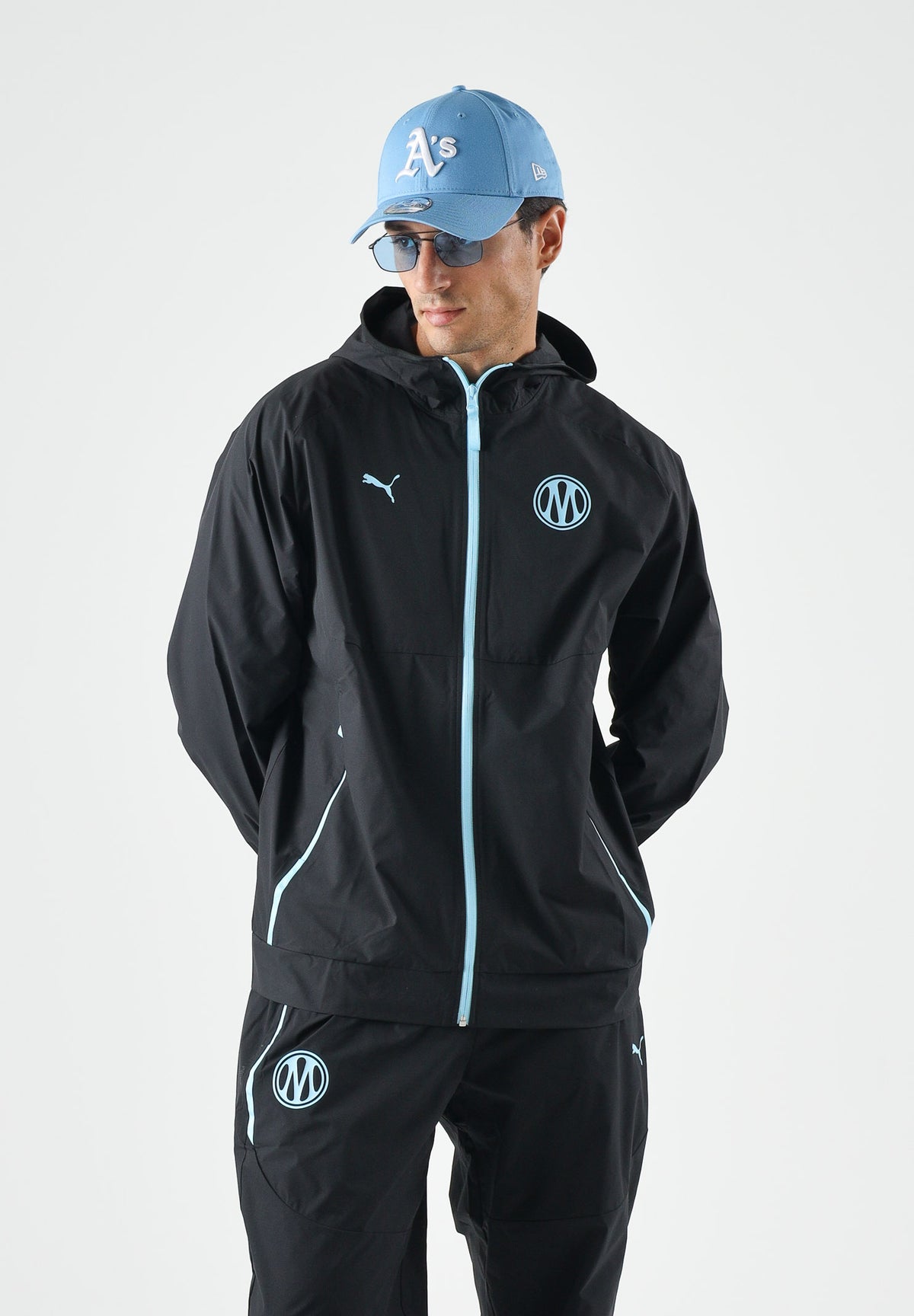 PUMA Giubbotto sportivo OM PUMATECH WOVEN JACKET, nero da uomo 786449 20 PUMA