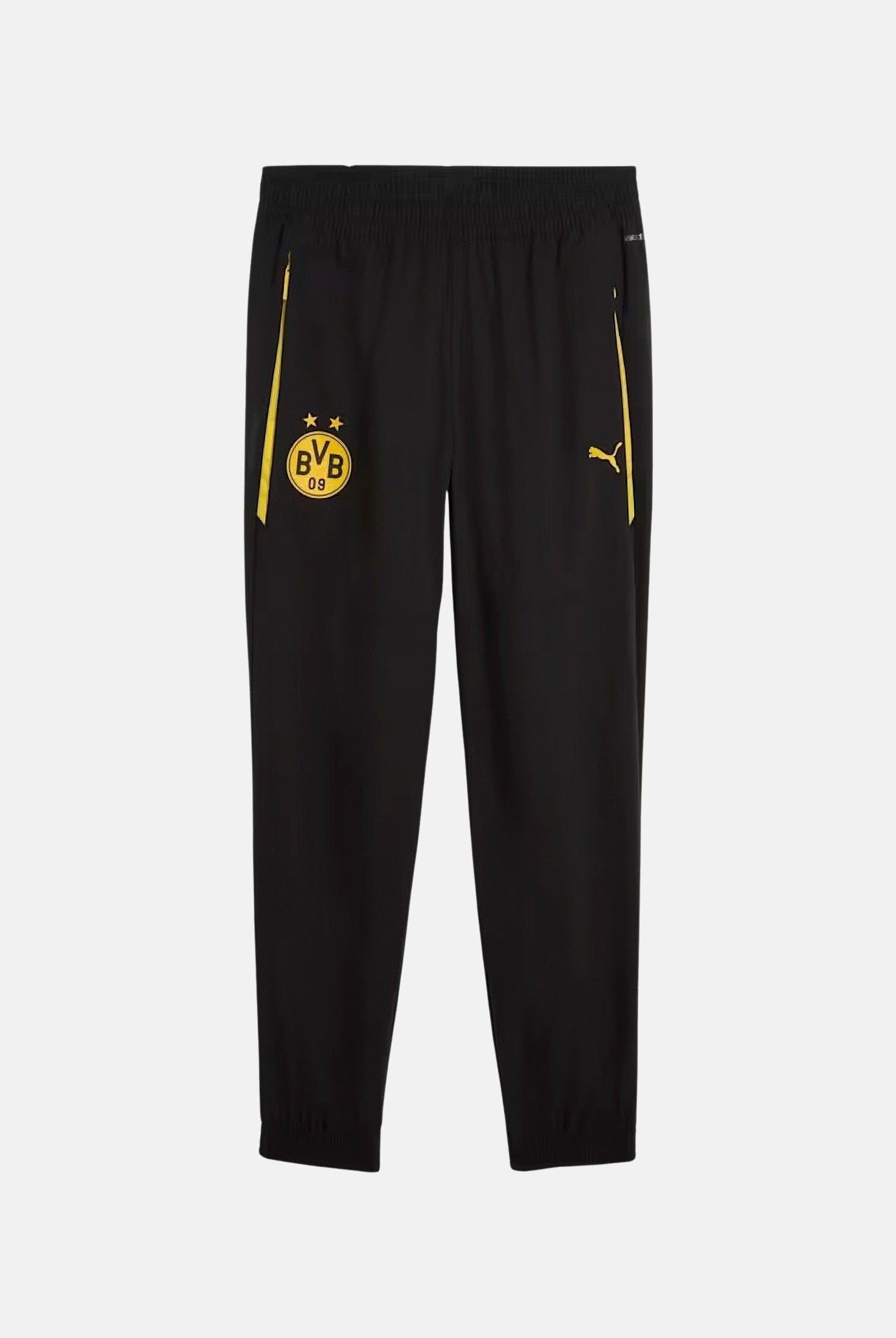 PUMA Pantaloni BORUSSIA DORTMUND nero da uomo con dettagli a contrasto 786510 07 PUMA