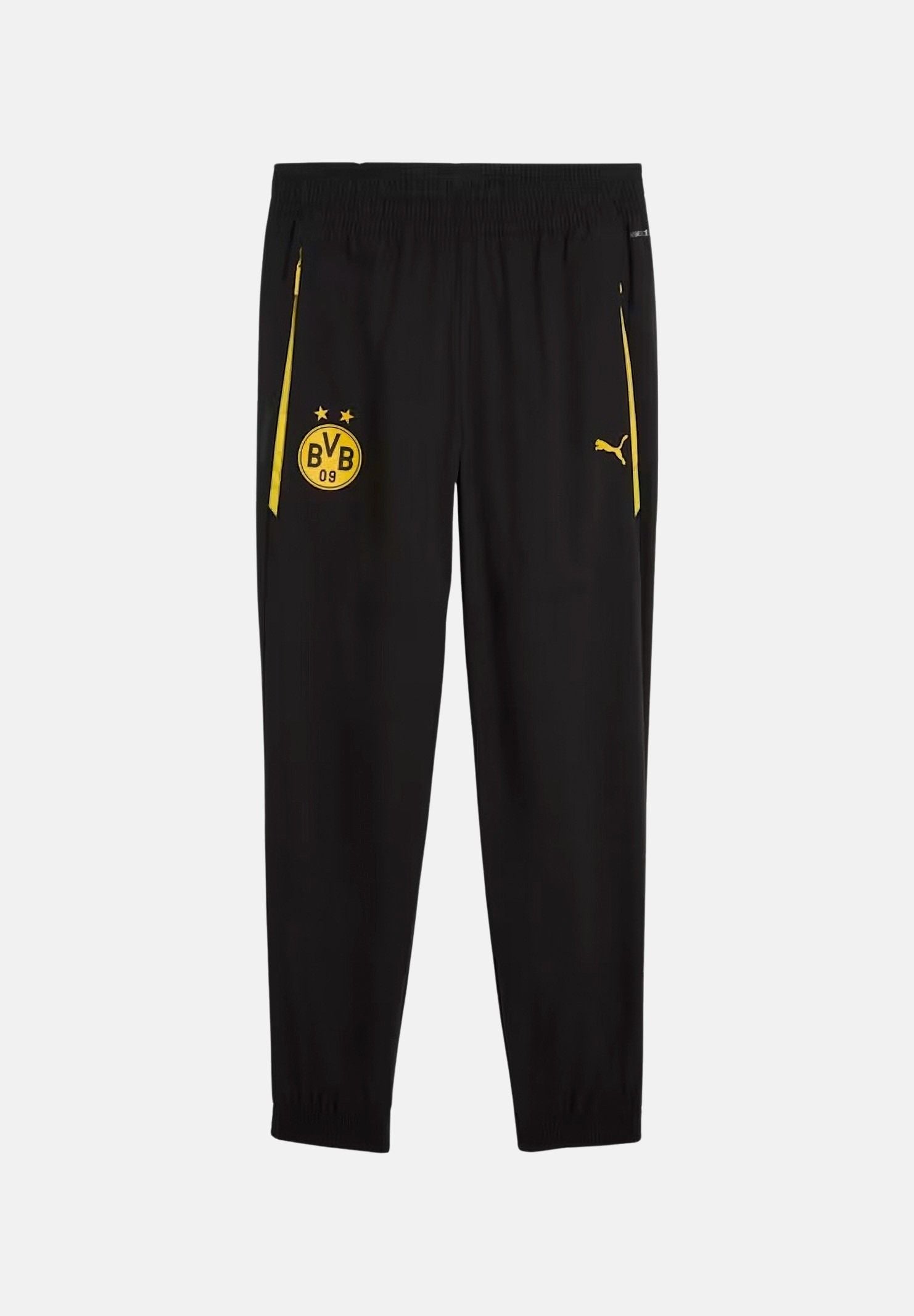 PUMA Pantaloni BORUSSIA DORTMUND nero da uomo con dettagli a contrasto 786510 07 PUMA