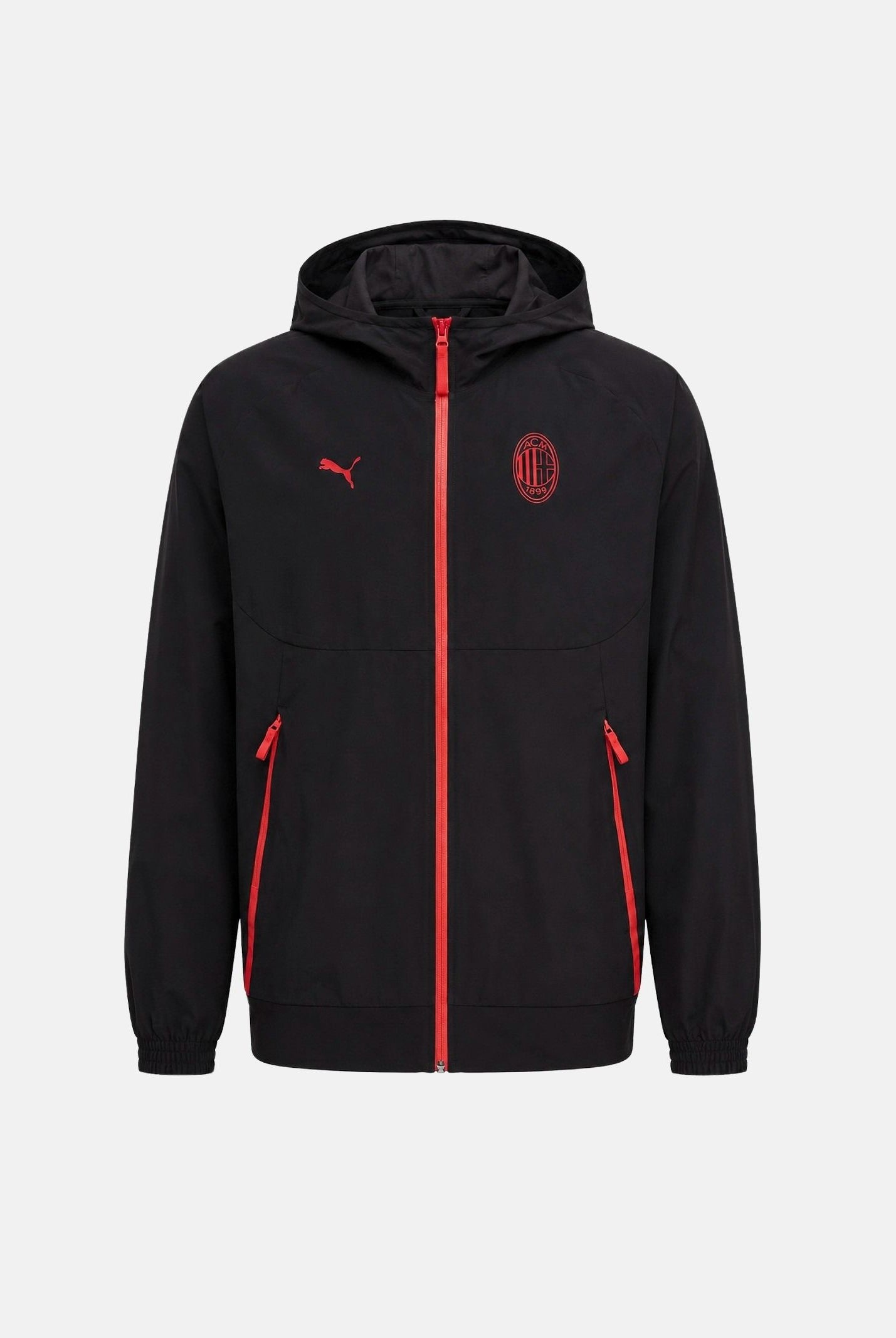 PUMA Giacca AC MILAN dark gray, grigio antracite da uomo con dettagli a contrasto e stemma laterale <BR/> 786699 20 PUMA