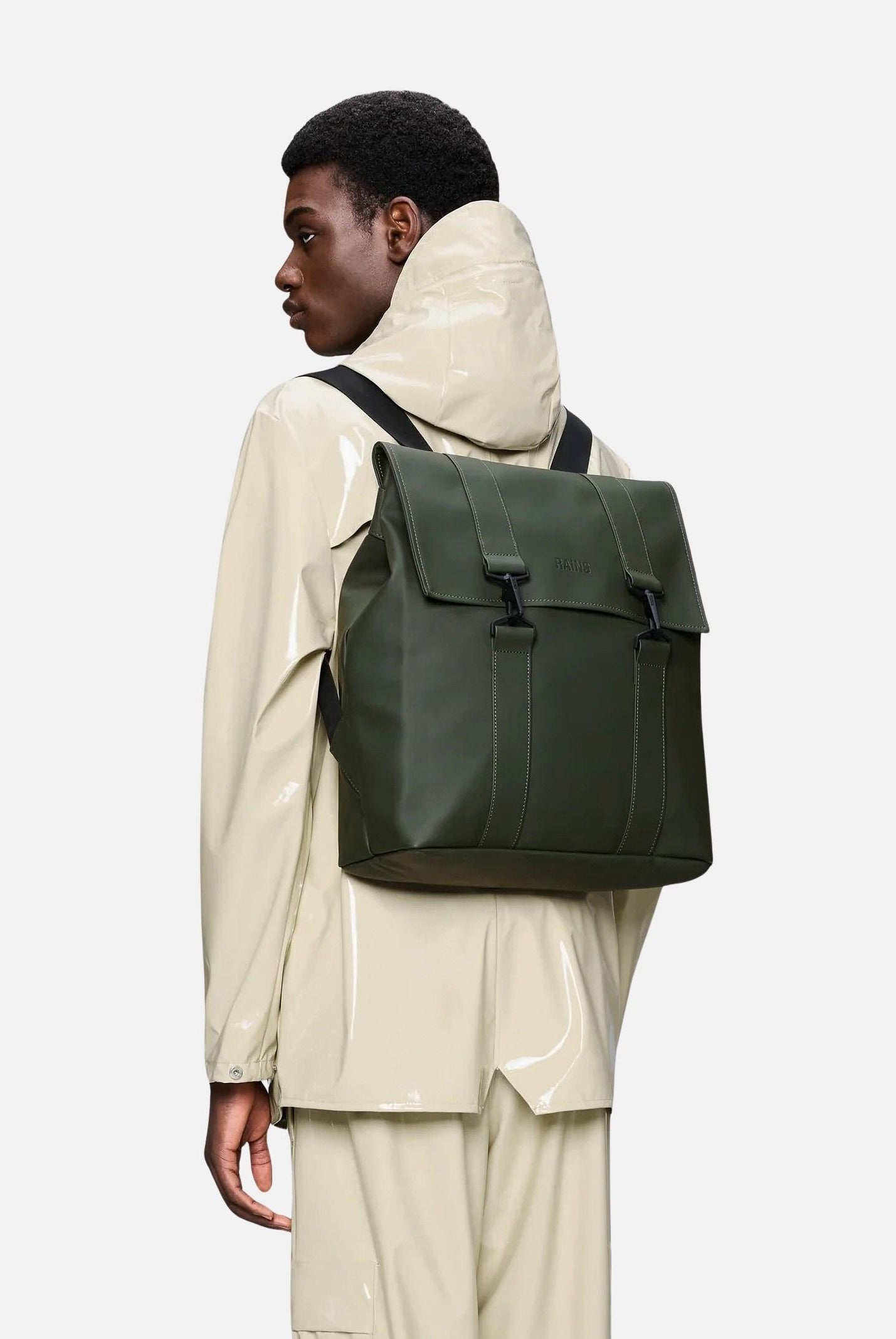 RAINS Zaino MSN verde bosco per uomo e donna RA13300 GRN RAINS