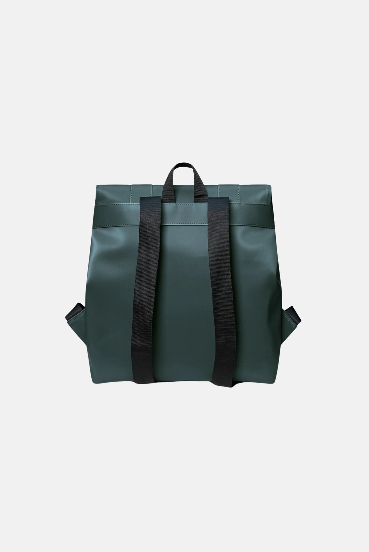 RAINS Zaino verde mystique per uomo e donna con patta, doppia chiusura a moschettone e spallacci regolabili. RA13300 MY RAINS