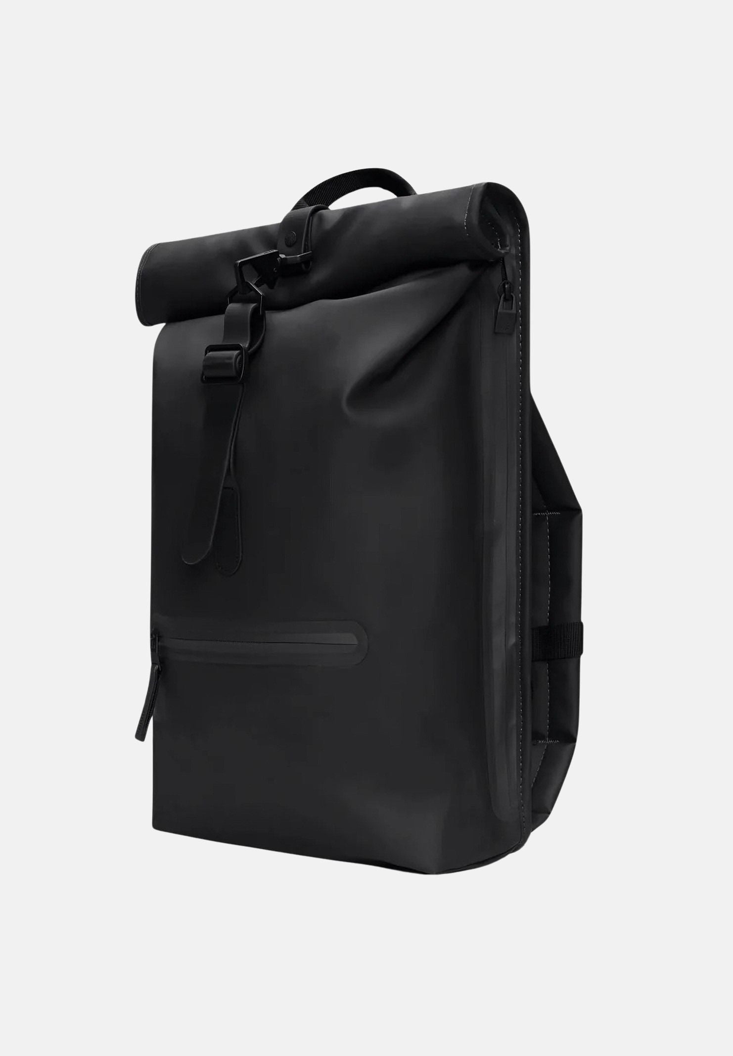RAINS Zaino Rolltop nero per uomo e donna RA13320 BL RAINS
