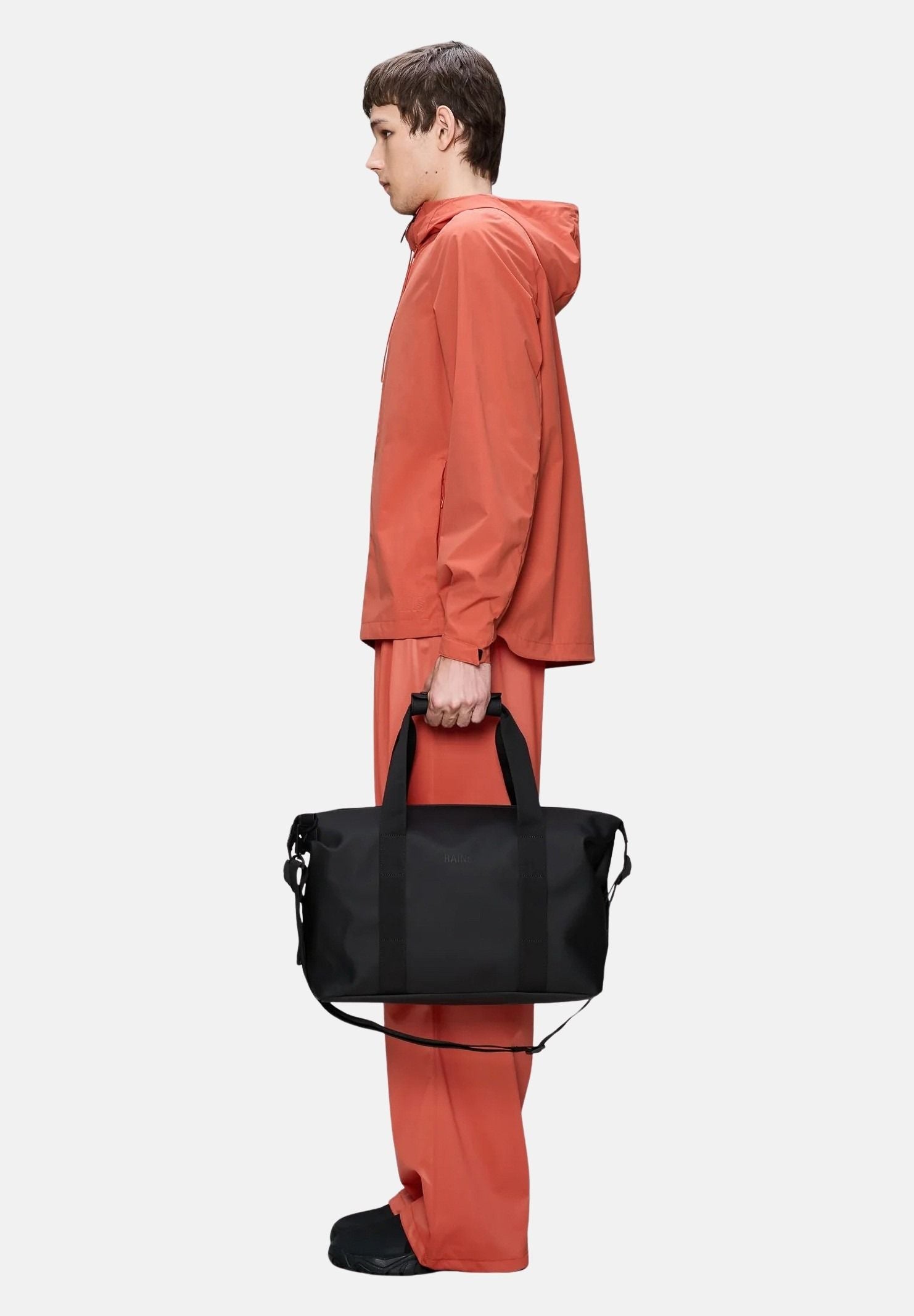 RAINS Borsone Hilo Weekend Bag Small nero per uomo e donna RA14220 BL RAINS