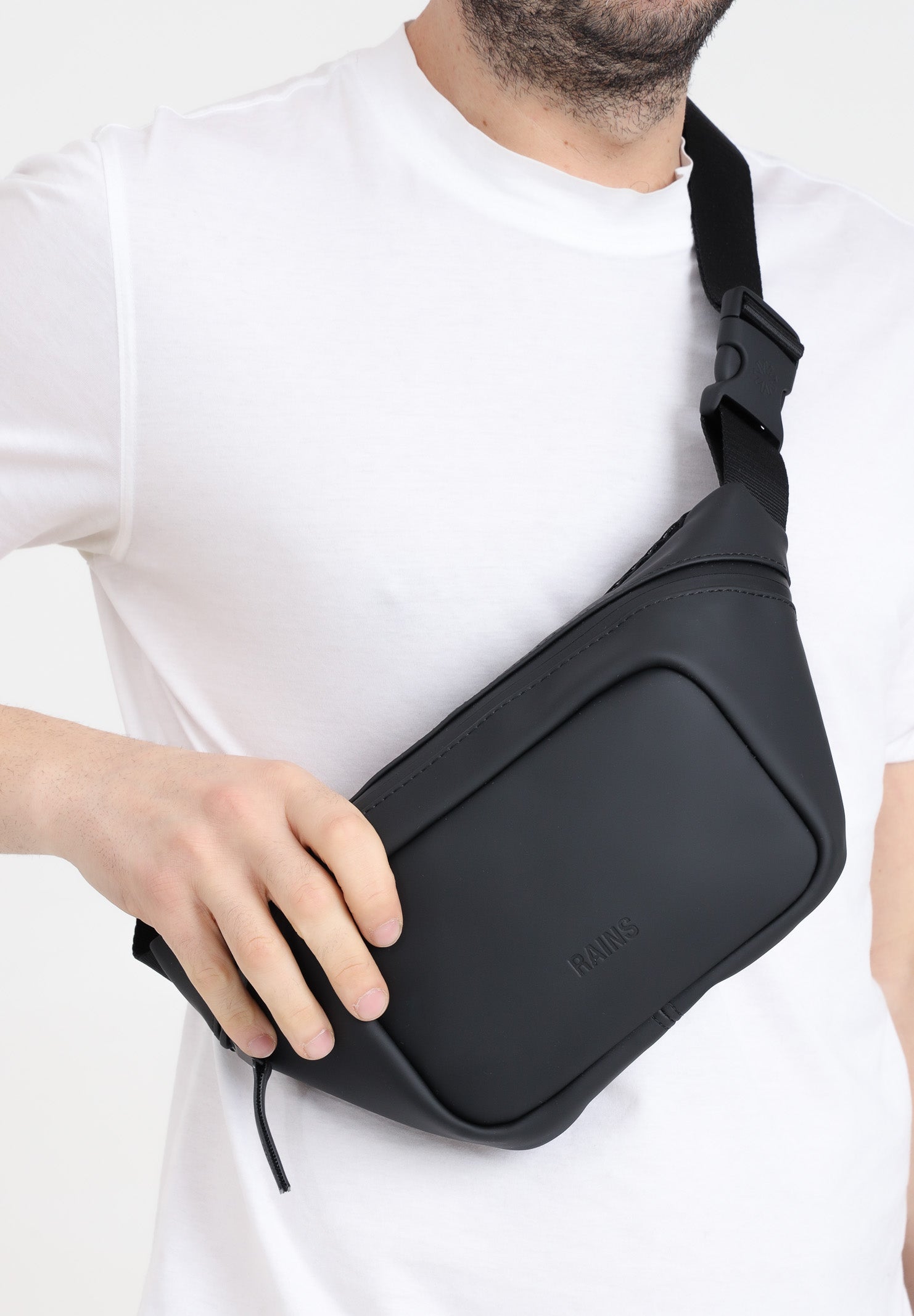 RAINS Marsupio Bum Bag Mini nero per uomo e donna RA14730 BLA RAINS