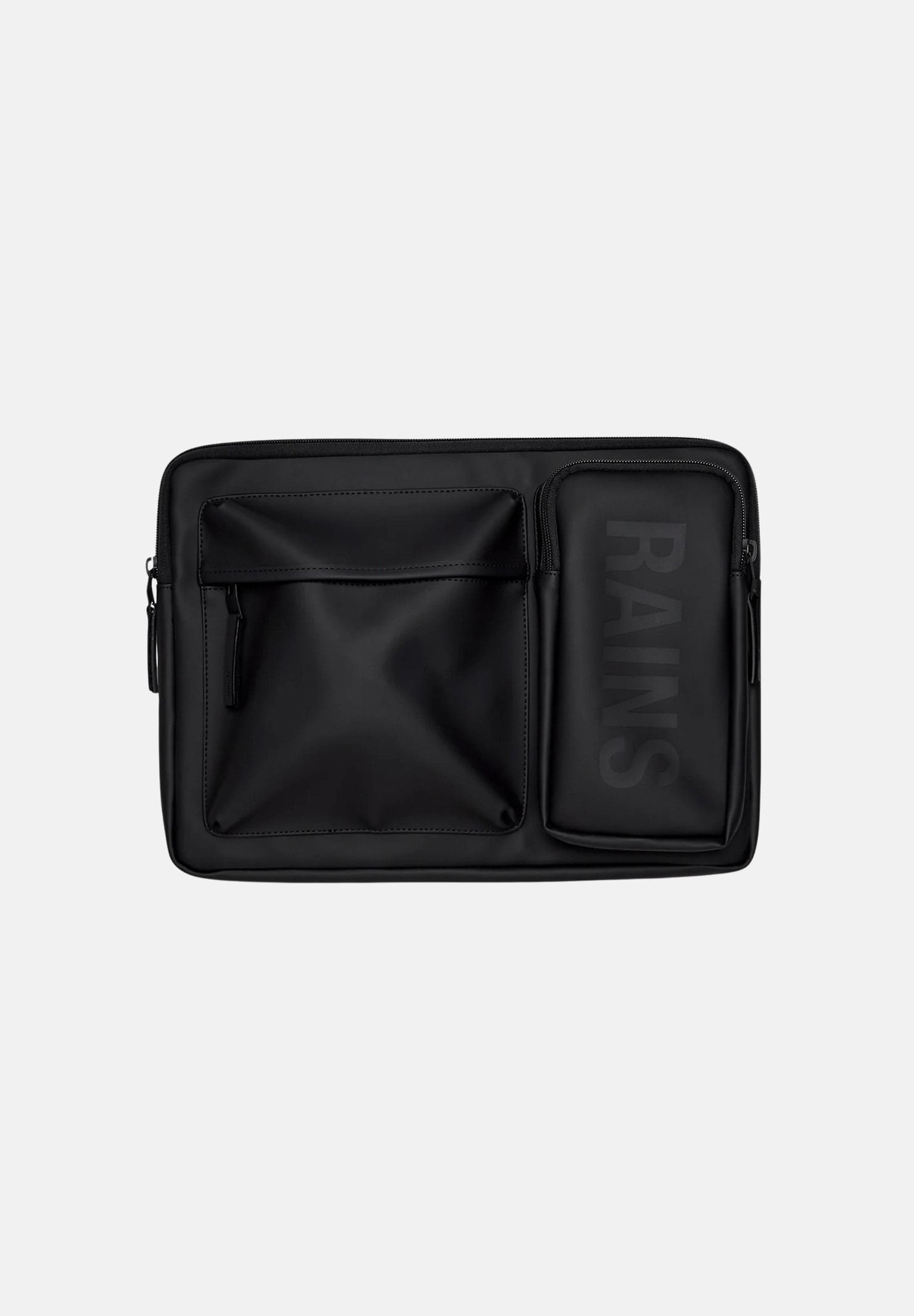 RAINS Pochette Texel Laptop Case 15" nera per uomo e donna RA16670 BL RAINS