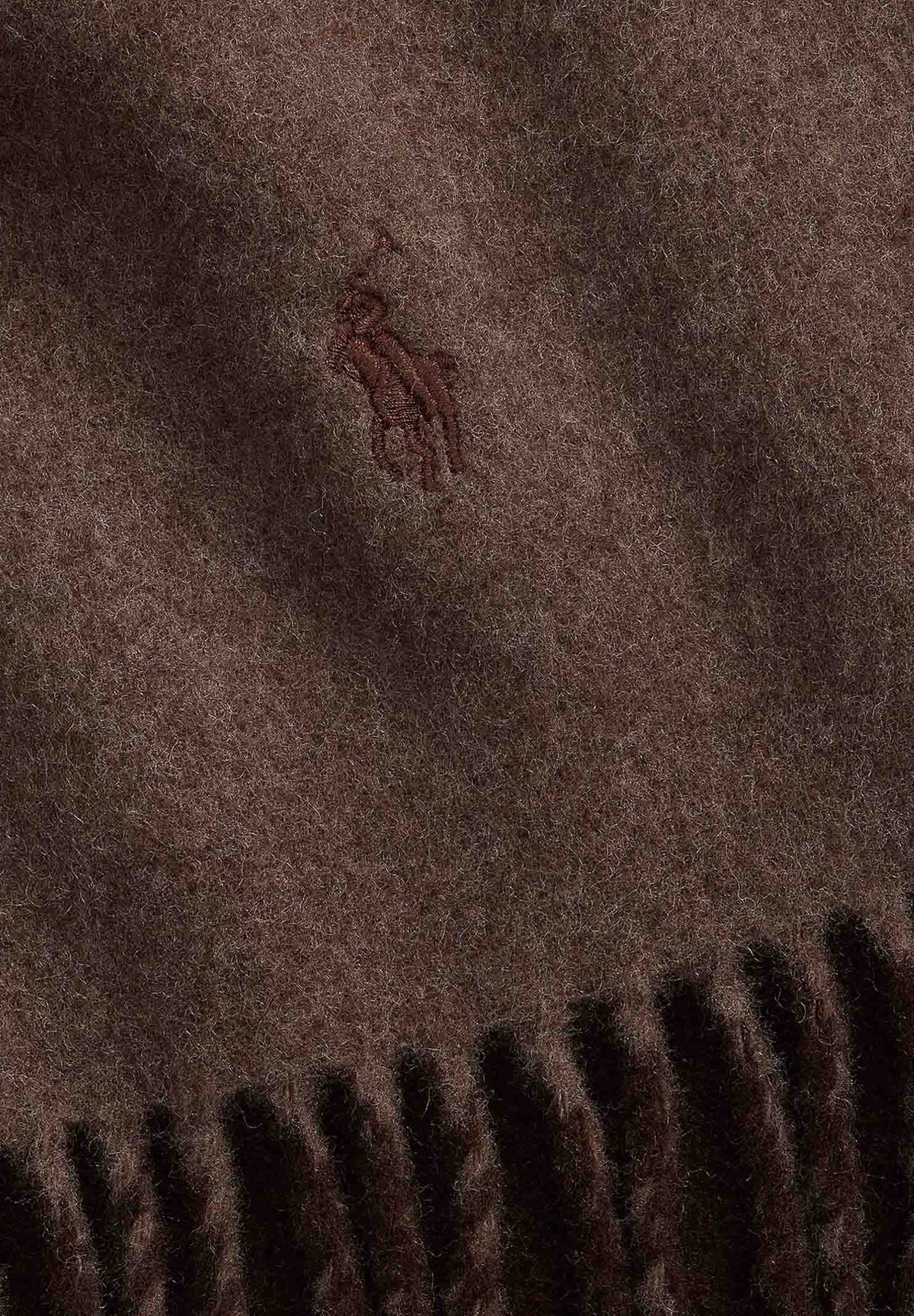 RALPH LAUREN Sciarpa marrone nocciola per uomo e donna con frange decorative alle estremità e morbida struttura 449840341002 . RALPH LAUREN