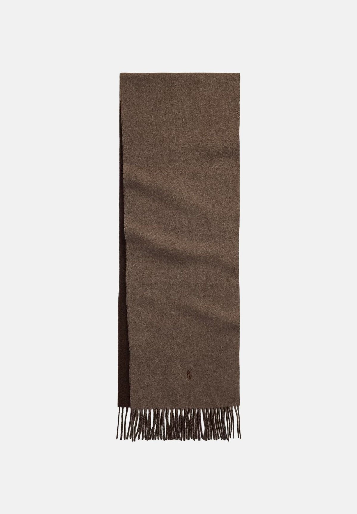 RALPH LAUREN Sciarpa marrone nocciola per uomo e donna con frange decorative alle estremità e morbida struttura 449840341002 . RALPH LAUREN