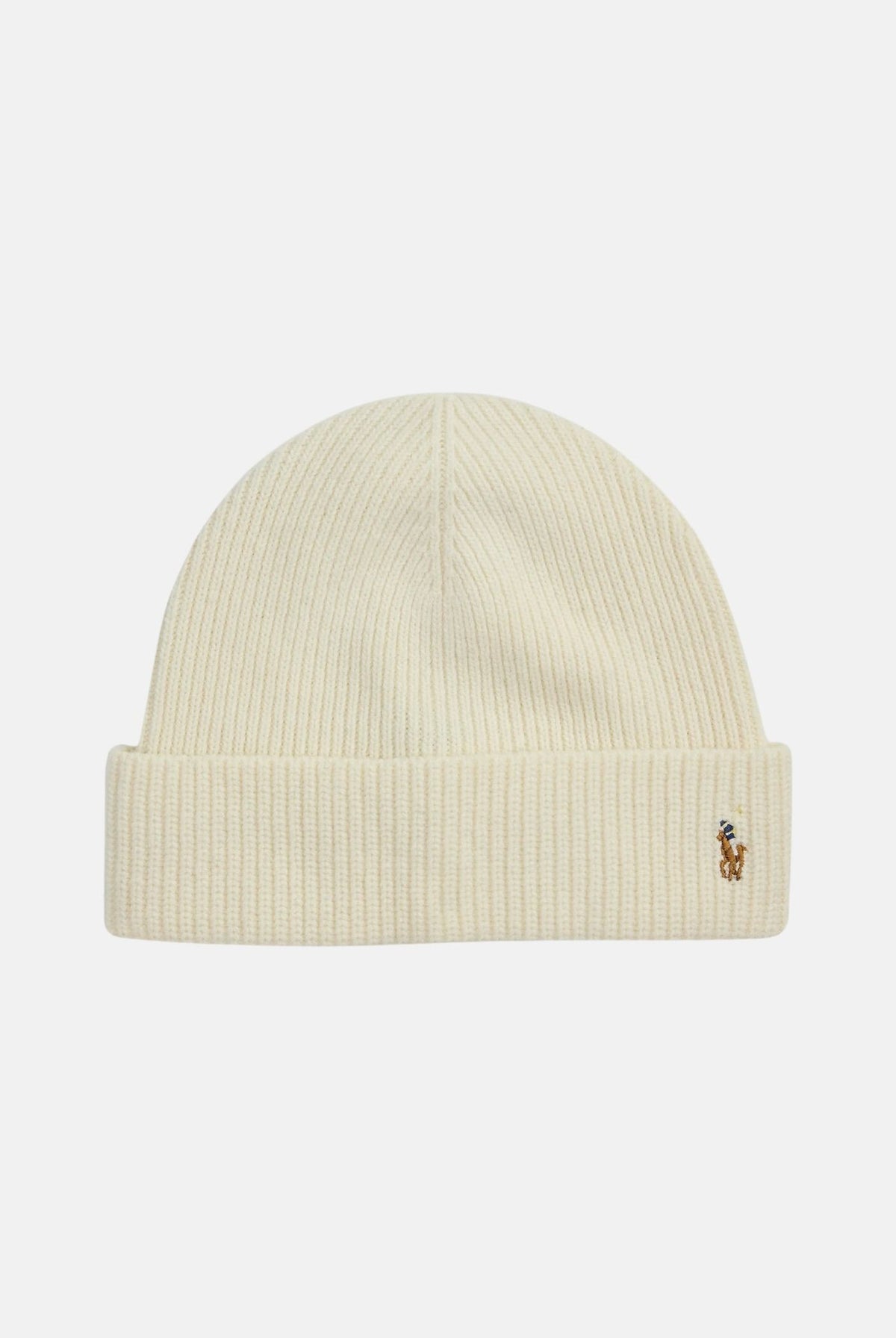 RALPH LAUREN Cappello beige latte per uomo e donna con lavorazione a costine e ricamo iconico 449964247001 . RALPH LAUREN