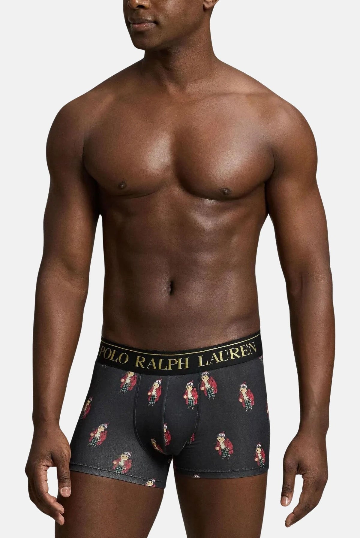 RALPH LAUREN Boxer set 2 paia rosso-nero per uomo con iconico logo ricamato e fascia elastica logata. 714843425018 . RALPH LAUREN