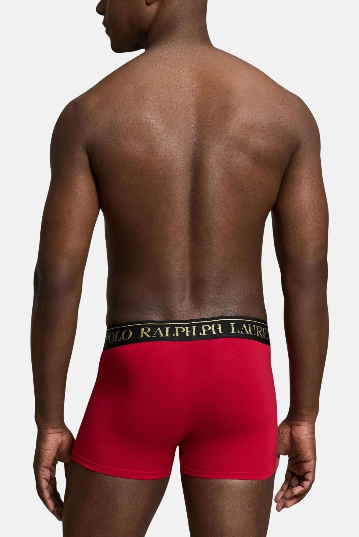 RALPH LAUREN Boxer set 2 paia rosso-nero per uomo con iconico logo ricamato e fascia elastica logata. 714843425018 . RALPH LAUREN