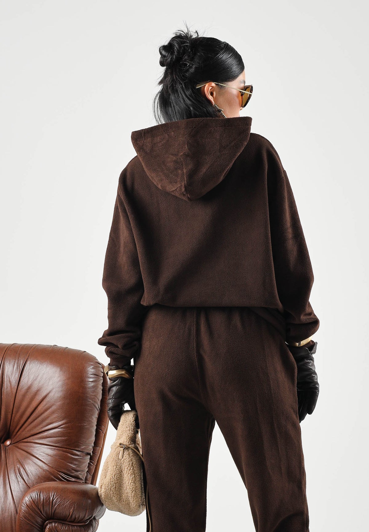 RALPH LAUREN Felpa con cappuccio marrone per uomo e donna con tasca a marsupio e coulisse regolabile. 714B36290002 . RALPH LAUREN