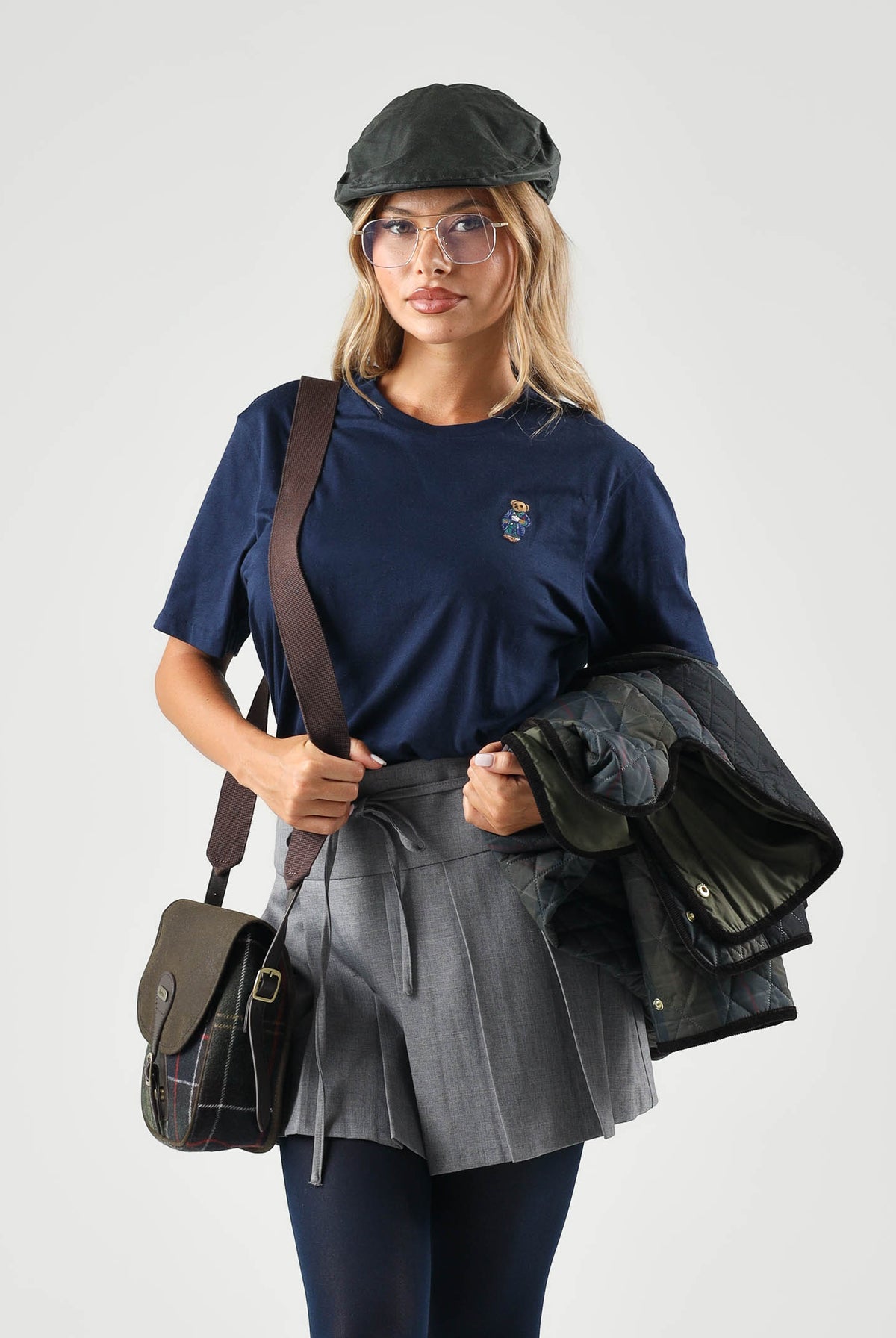 RALPH LAUREN T-shirt manica lunga KNT SLEEP TOP blu per uomo e donna con piccolo dettaglio logo sul petto. 714P18502002 . RALPH LAUREN