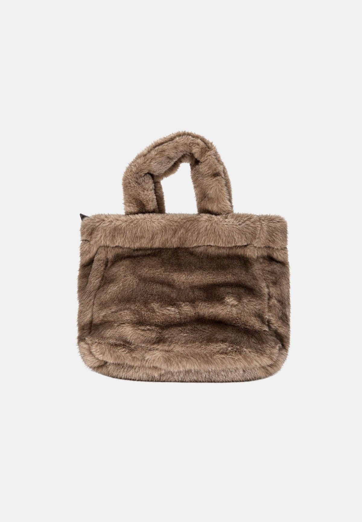 SECRET PON-PON Borsa a mano LALA FUR Dark Caramel marrone cammello scuro da donna effetto eco-pelliccia LALA-FUR DACA SECRET PON PON