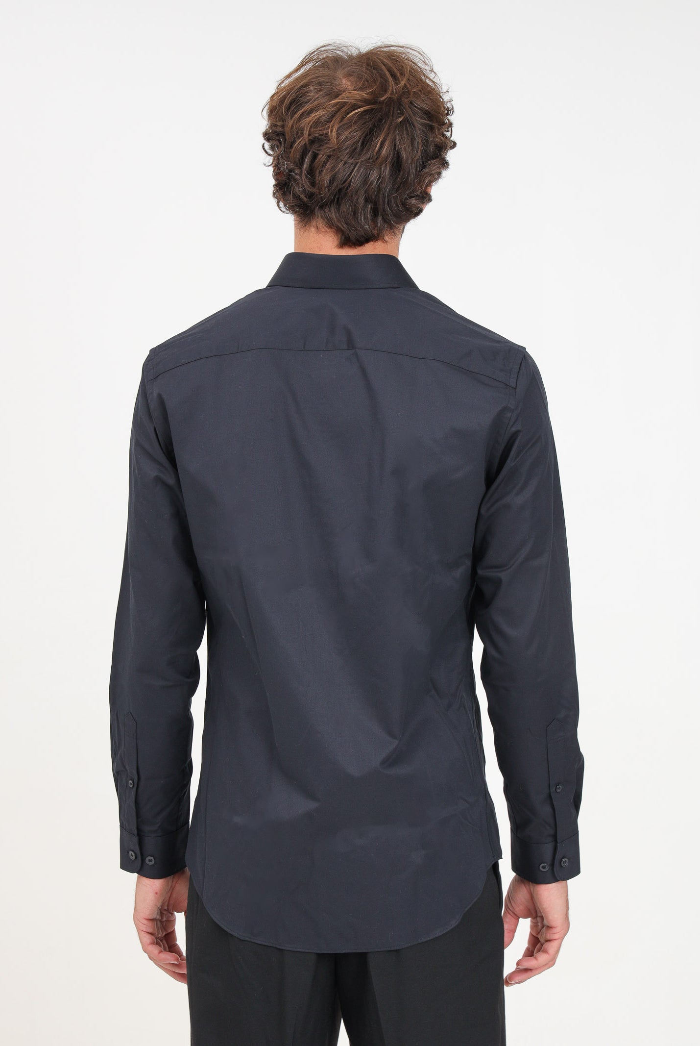 SELECTED HOMME Camicia a manica luna nera da uomo 16080200 BLACK SELECTED HOMME
