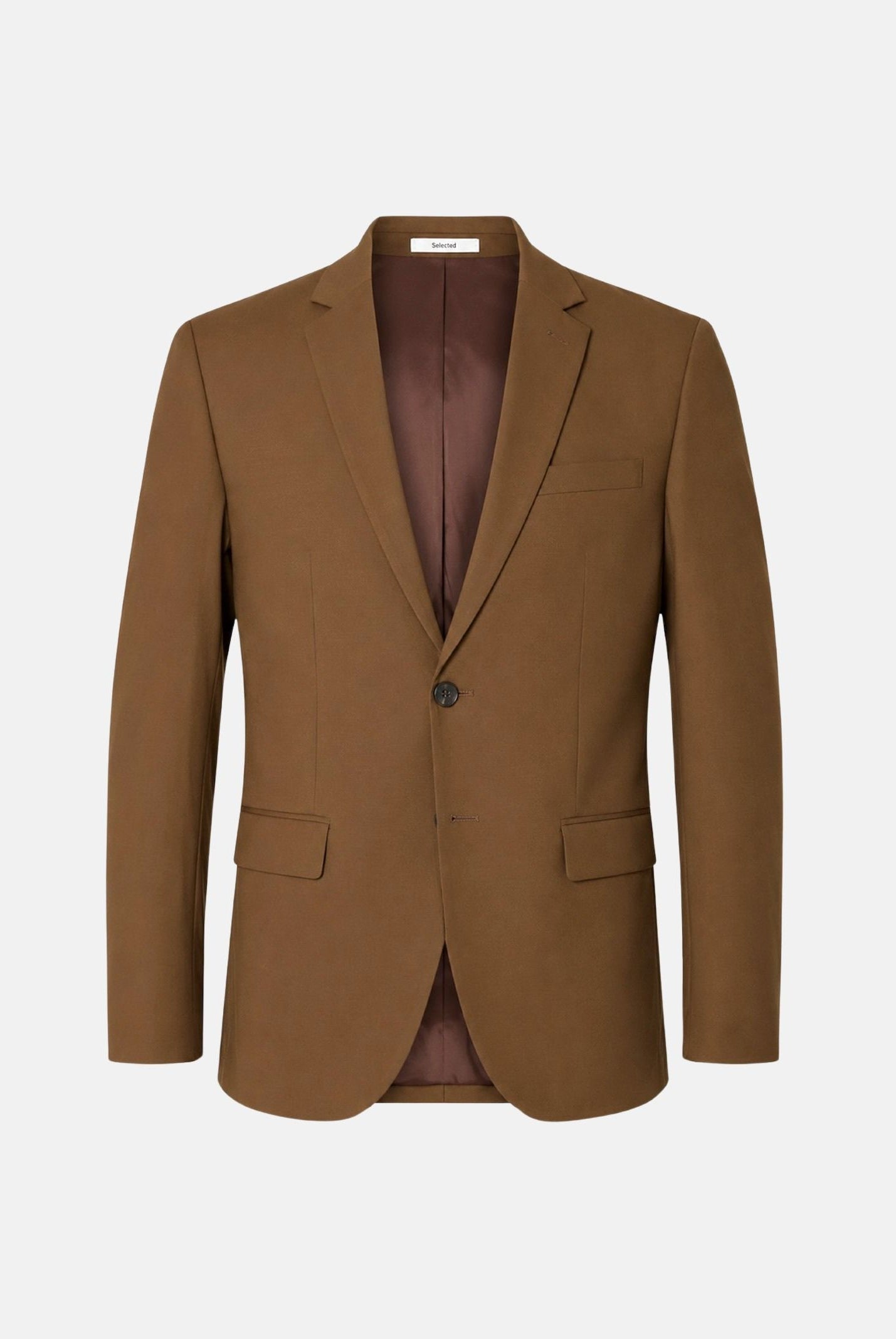 SELECTED HOMME Giacca LIAM Camel Beige da uomo con design monopetto 16087824 CAM SELECTED HOMME