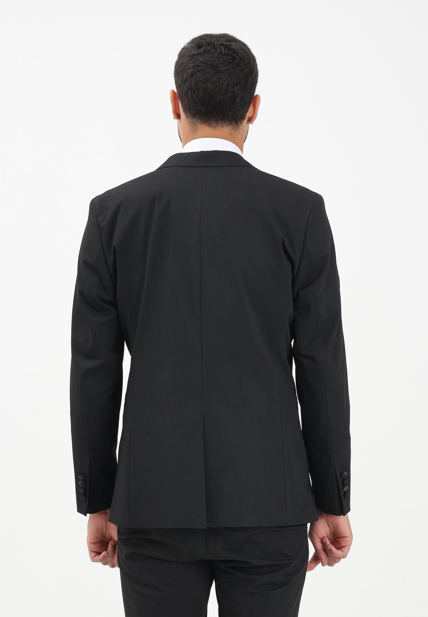 SELECTED HOMME Giacca nera da uomo con collo in raso 16091939 Black SELECTED HOMME